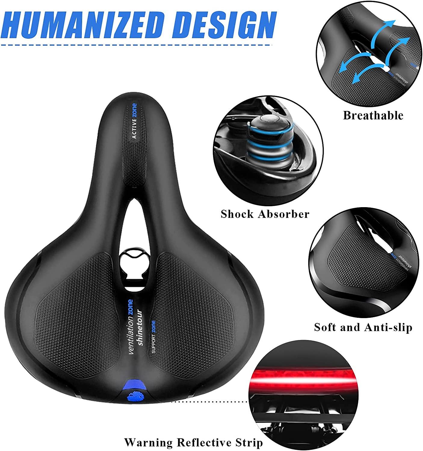 その他 Feelcycle Gincleey Comfort Bike Seat - Memory Foam Padded Wide Bicycle