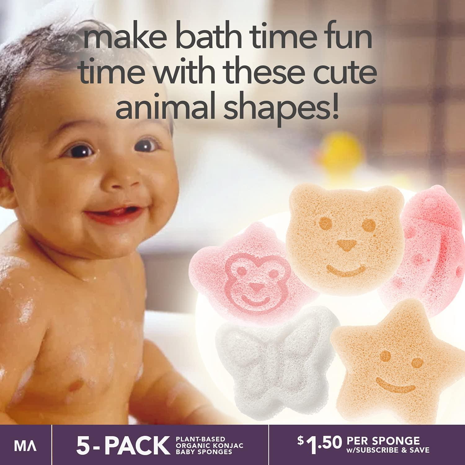 Konjac Baby Sponge for Bathing | Natural Cute Shapes | Kids Bath