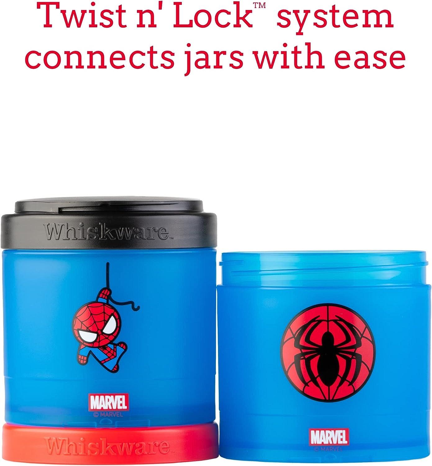 Whiskware Containers for Toddlers and Kids 3 Stackable Snack Cups for  School and Travel 1/3 cup+1 cup+1 cup Captain America Character 1/3 cup+1  cup+1 cup Captain America Character
