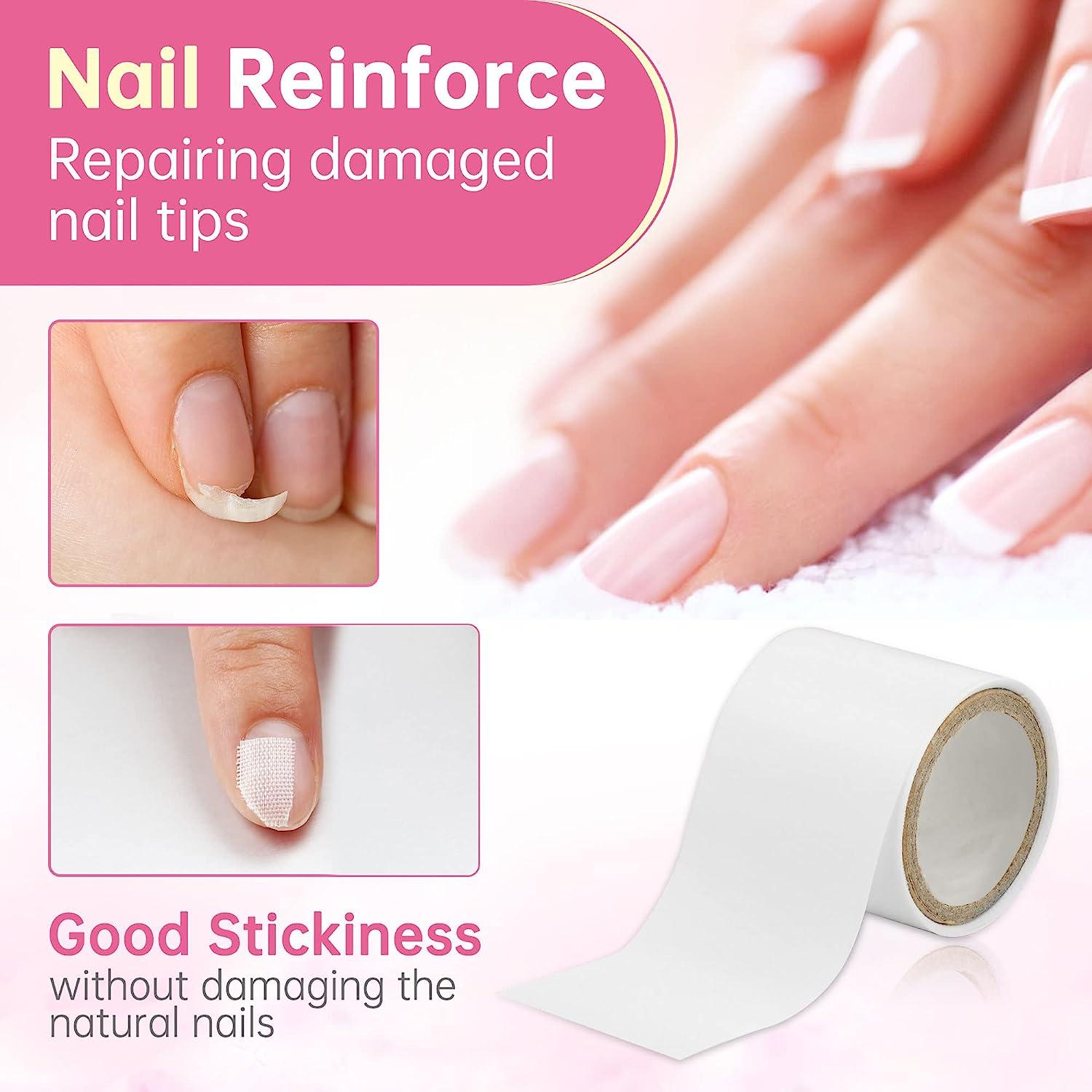 Chrontier Silk Nail Wrap Nail Splits Breaks Instant Reinforce Repair Bandage  Tape Protector Self Adhesive Easy Trimerable for UV Gel Acrylic Nail Art -  Imported Products from USA - iBhejo