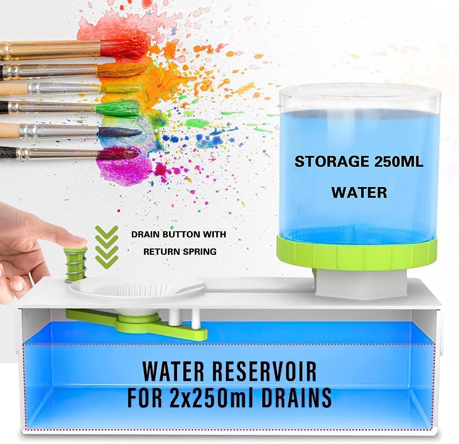 Paint Brush Cleaner Water Recycling Brush Rinser Paint Brush Cleaner Rinse  Cup Paintbrush Cleaner for Acrylic Watercolor and Water-Based Paints Green