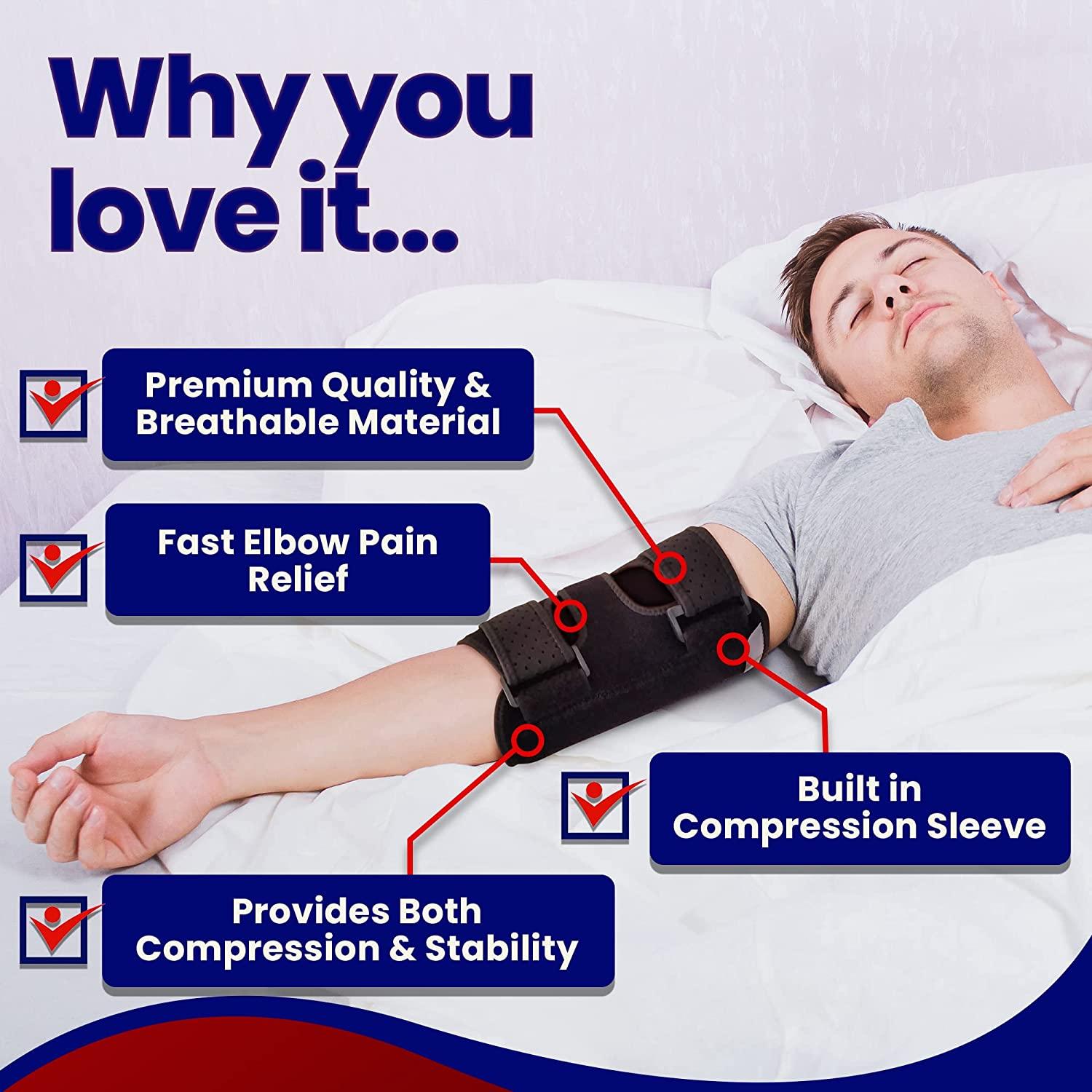 Elbow Splint Tendonitis Elbow Brace Cubital Tunnel Brace for Sleeping