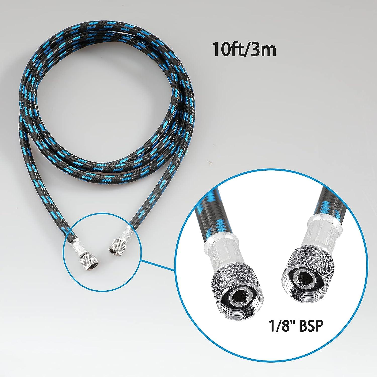 Professional 3m(10') PU Spring Coil Airbrush Air Hose with Standard 1/8  Size Fittings on Both Ends For Airbrush Air Brush