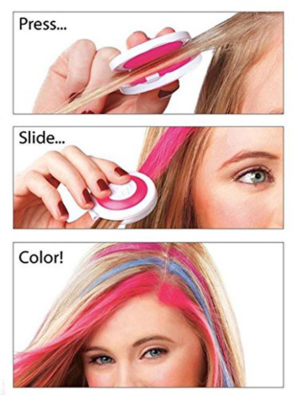 Hot Huez Temporary Hair Chalk Set 4 Vibrant Colors