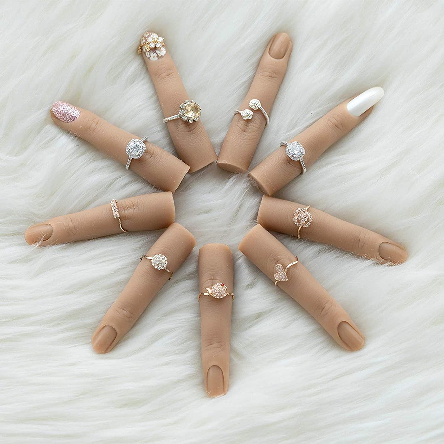 Yokilly Flexible Silicone Nail Training Finger for Acrylic Nails Perfect for Nail Art Practice