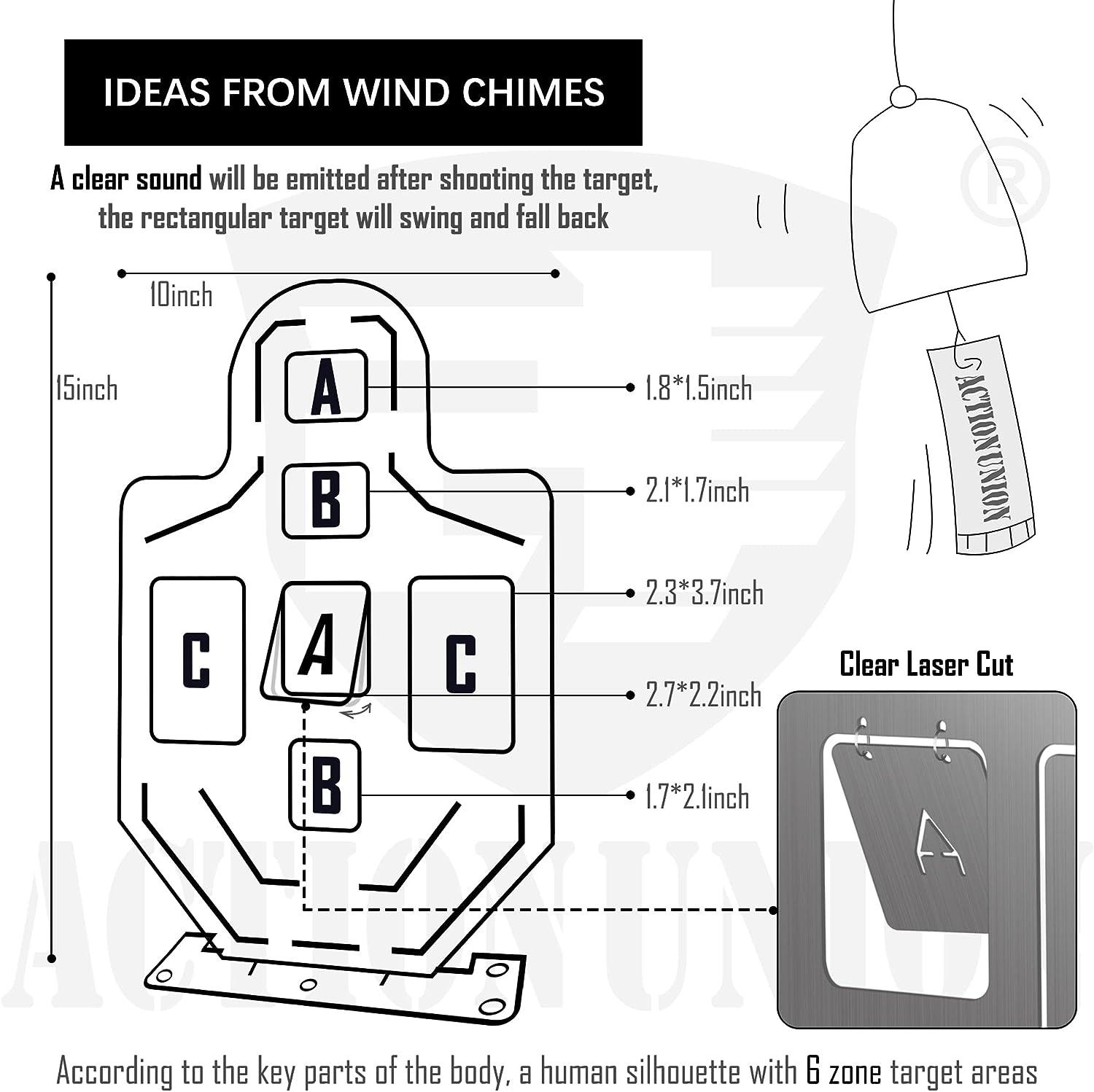ACTIONUNION Airsoft Target All Metal Shooting Target Stainless Steel