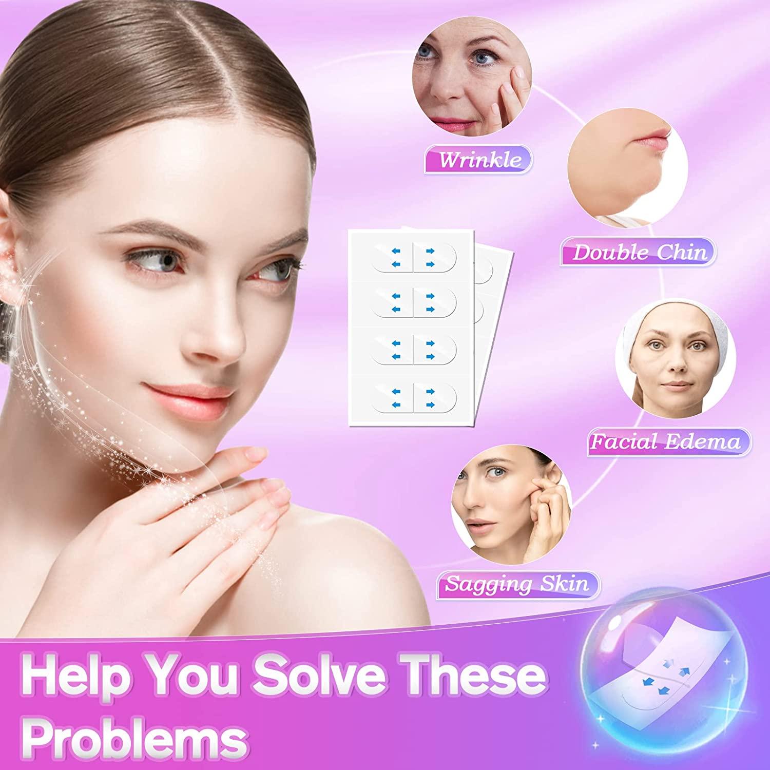 Face Lift Tape,Face Tape,Face Lift Tape Invisible,Facelift Tape for Face  Invisible,Face Lifting Tape,Instant Makeup Face Lift Tools for Hide Facial  Wrinkles Double Chin Lifting Saggy Skin 60PCS 