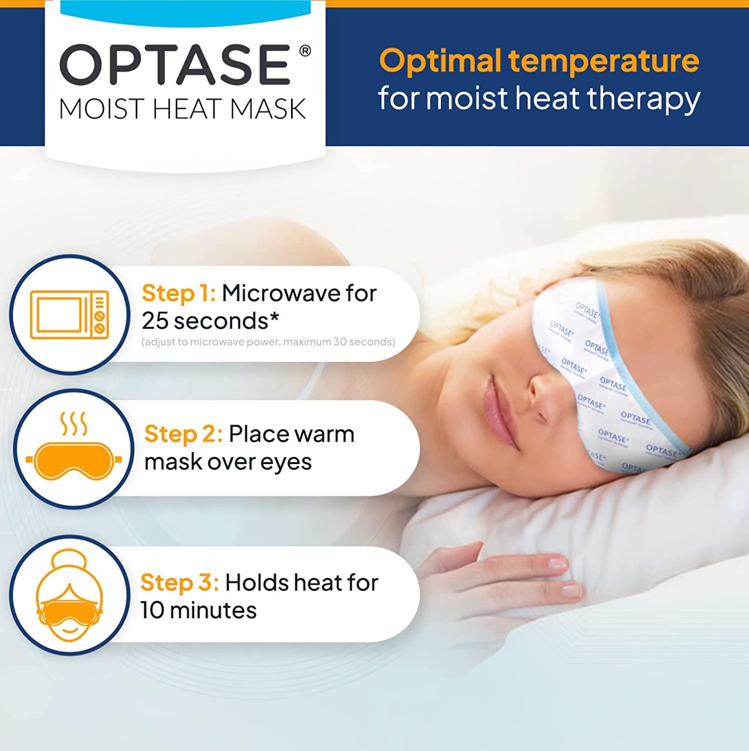 OPTASE Moist Heat Eye Mask for Dry Eyes HydroBead Technology