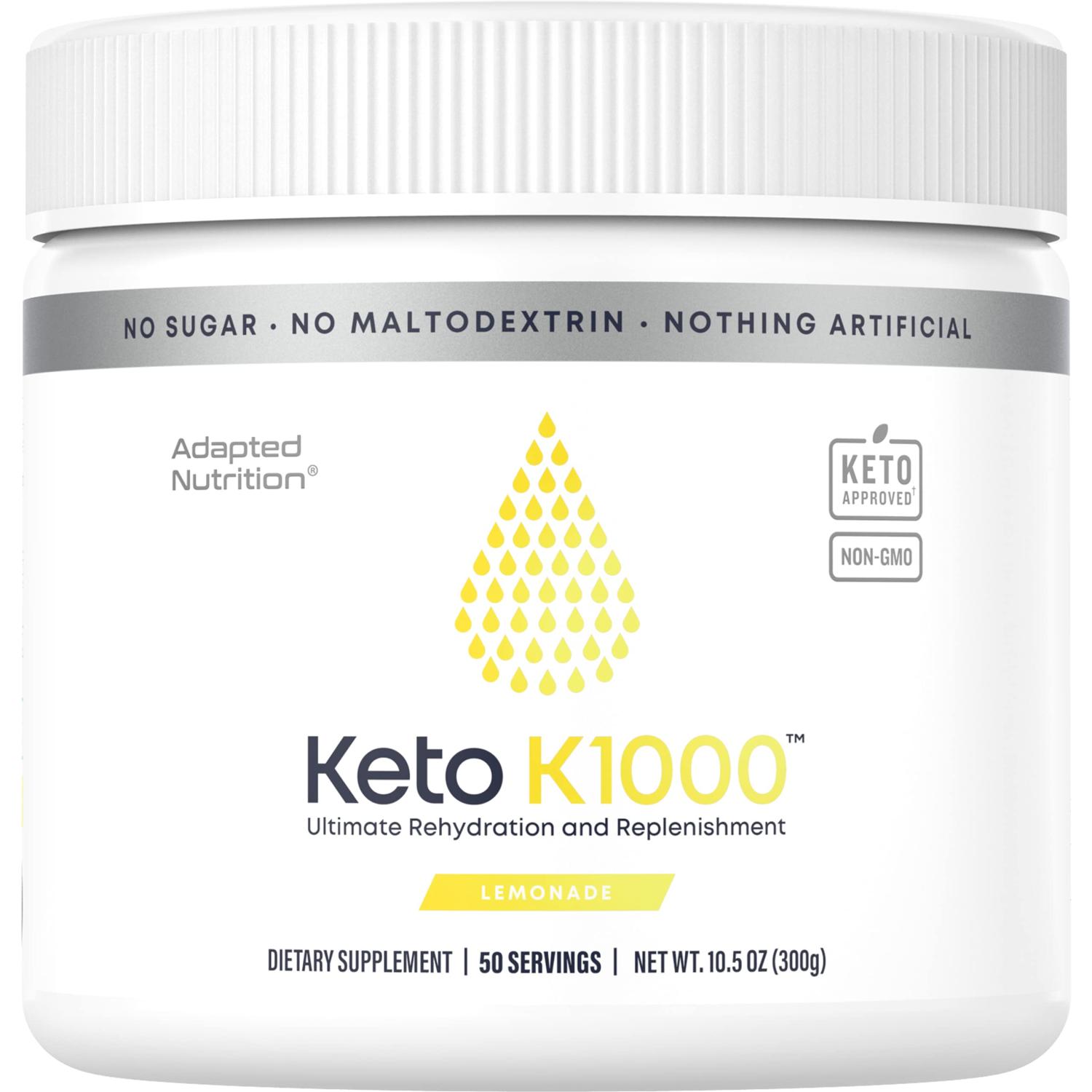 Keto K1000 Electrolyte Powder Hydration Supplement Drink Mix Boost