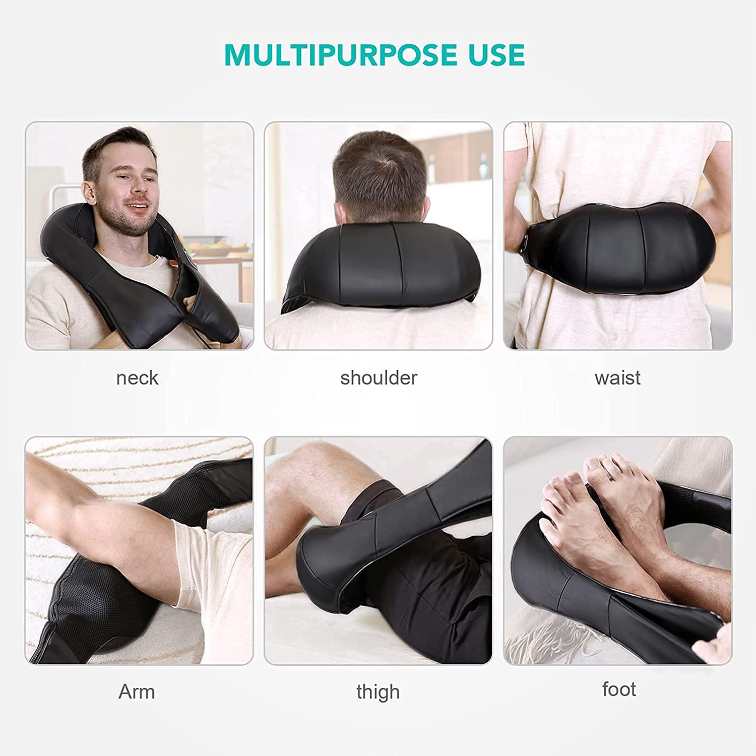 MaxKare Shiatsu Shoulder Massager Electric Back Neck Massage - Black for  sale online