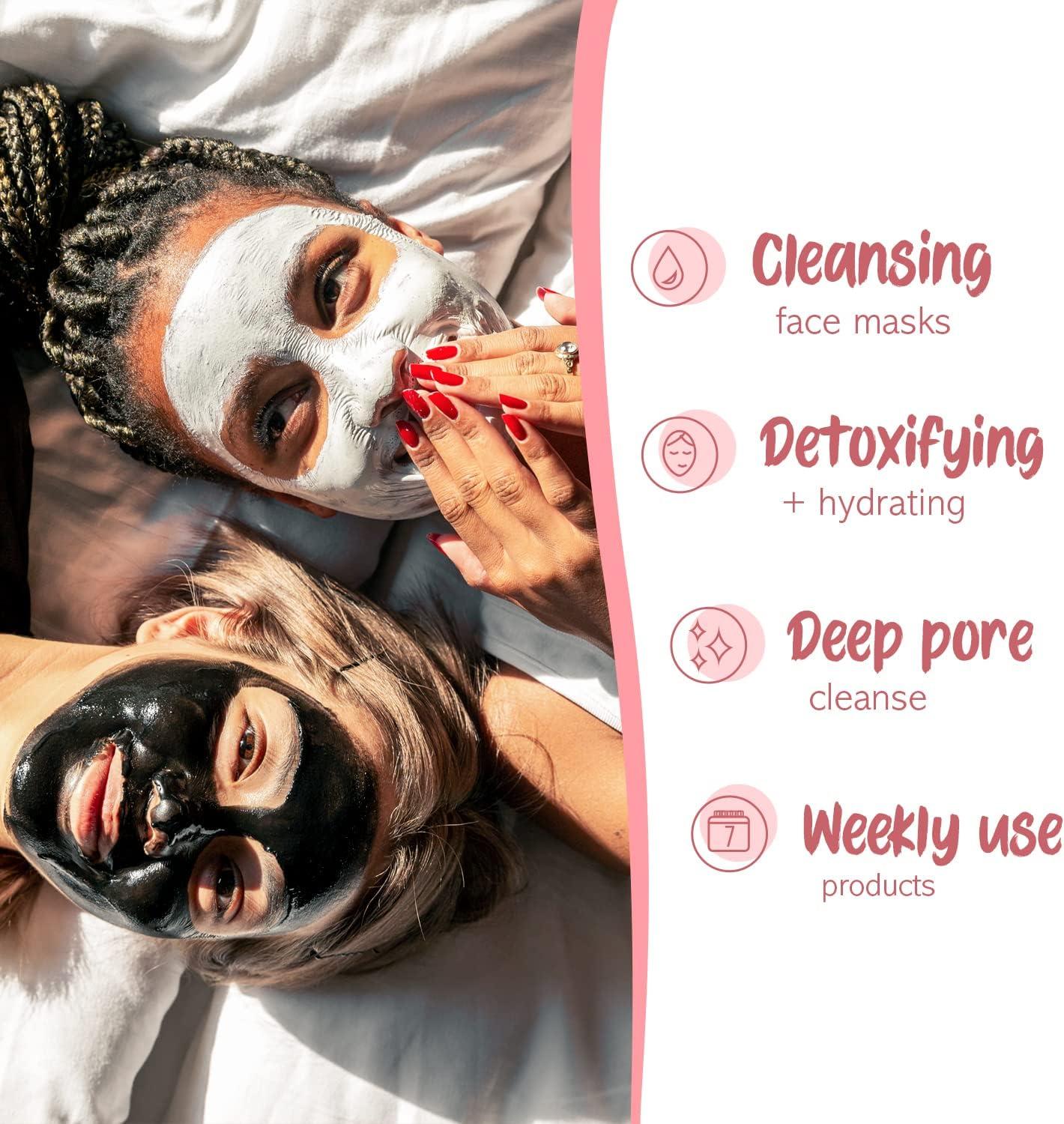 7th Heaven Face Masks Skincare Set 7 Clay, Mud & Peel Off Masks Gift Set Chocolate Mud