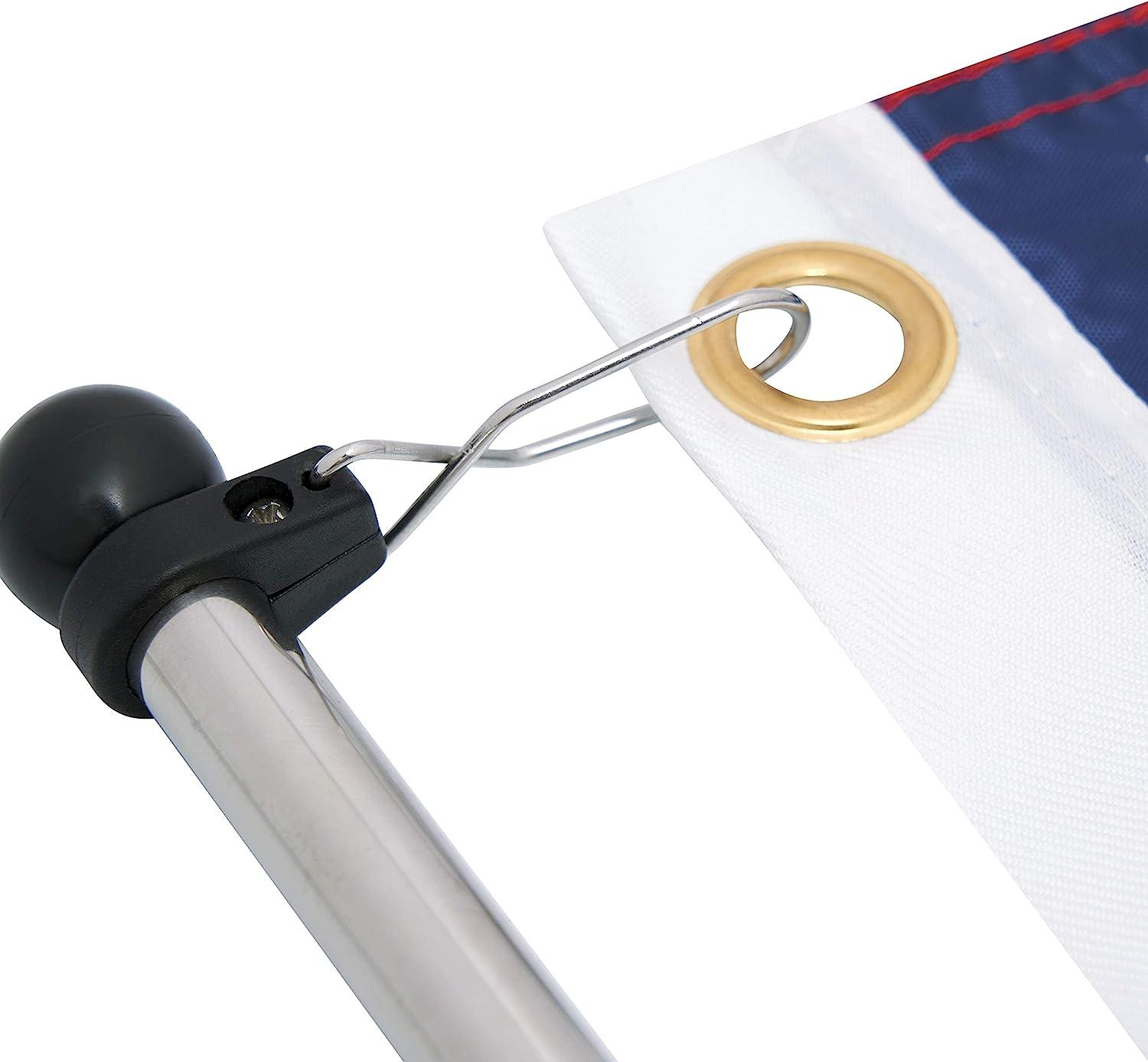 NORTHGEAR Boat Flag Pole with 18 x 12 American Flag for Boat, Universal