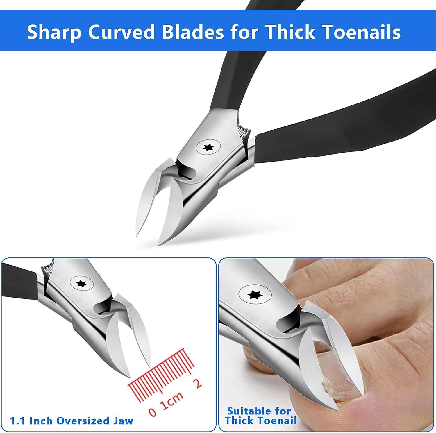 Toenail Clippers For Elderly, Used For Thick Toenails Fungi Toenails  Ingrown Toenails. Long Handle, Leather Packaging, Safe