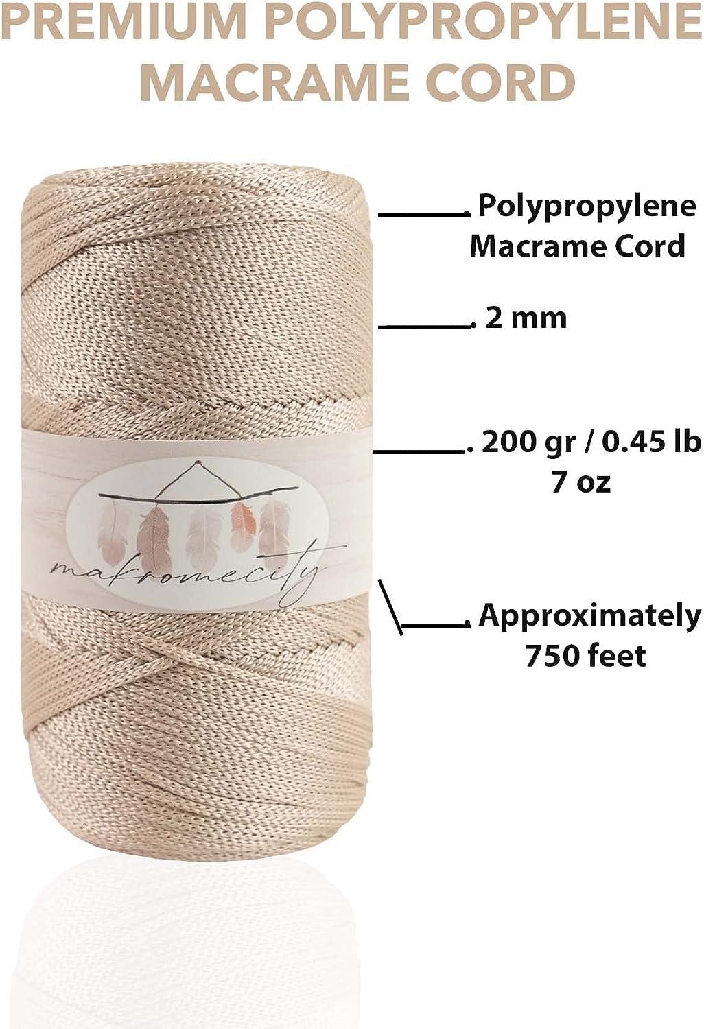 Polyester Macrame Cord 2mm x 250 Yards (750 feet) 2mm 1 Skein Copper