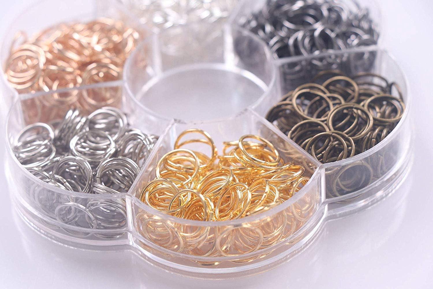 1500Pcs Mixed 6 Sizes Open Jump Rings 4mm 5mm 6mm 7mm 8mm 10mm