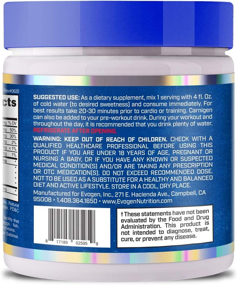 Evogen Carnigen Fat Burning Powder Carnitine Tartrate Acetyll