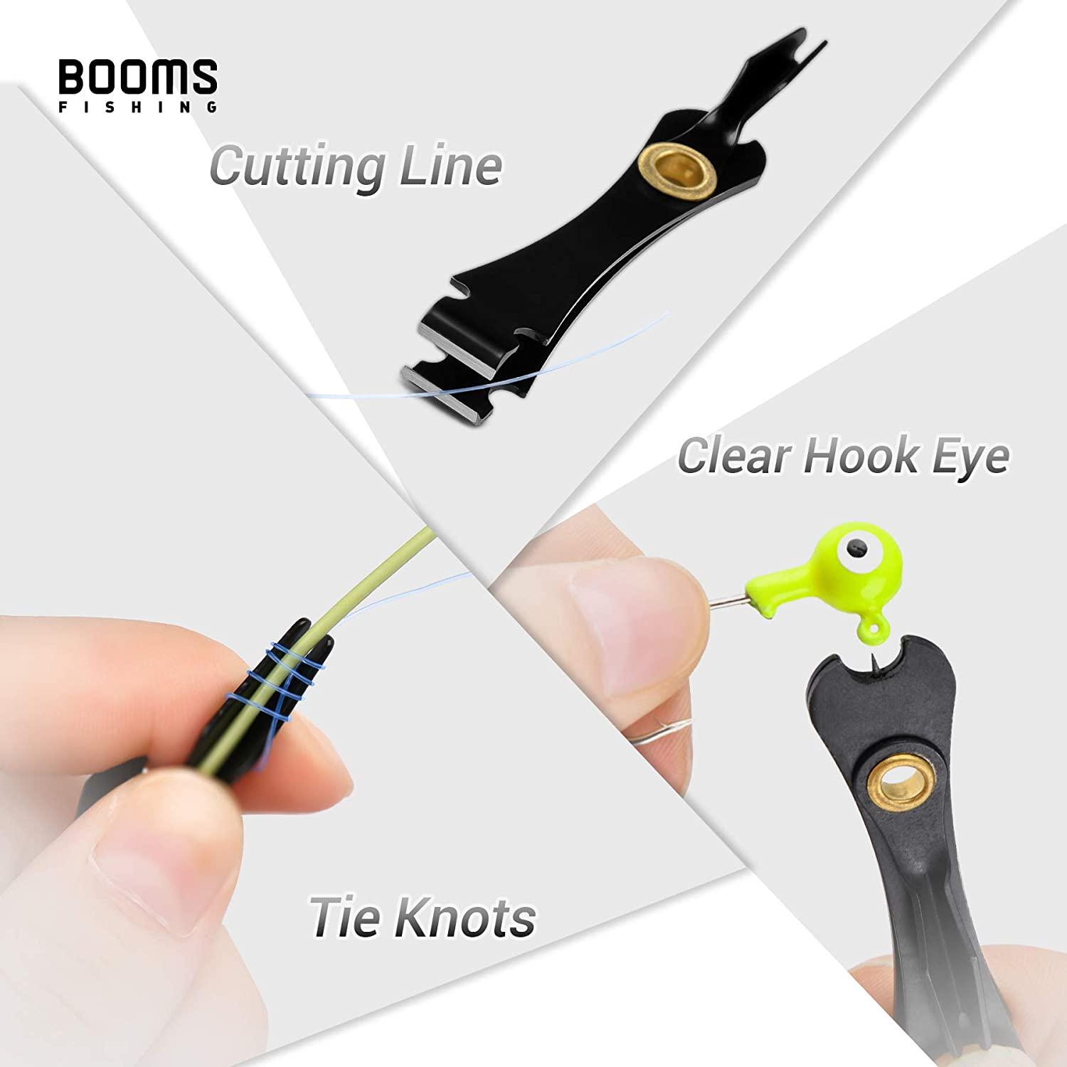 Booms Fishing FC2 Fishing Knot Tying Tool, Fly Fshing Line Cutter, Fishing  Clippers with Retractor Black