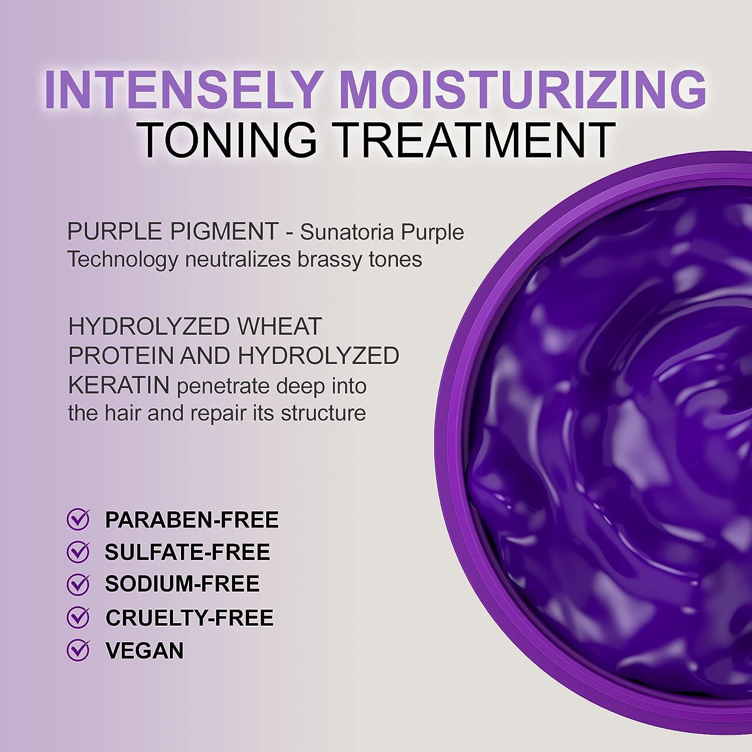 SUNATORIA Keratin Purple Hair Mask Professional Treatment for Repair