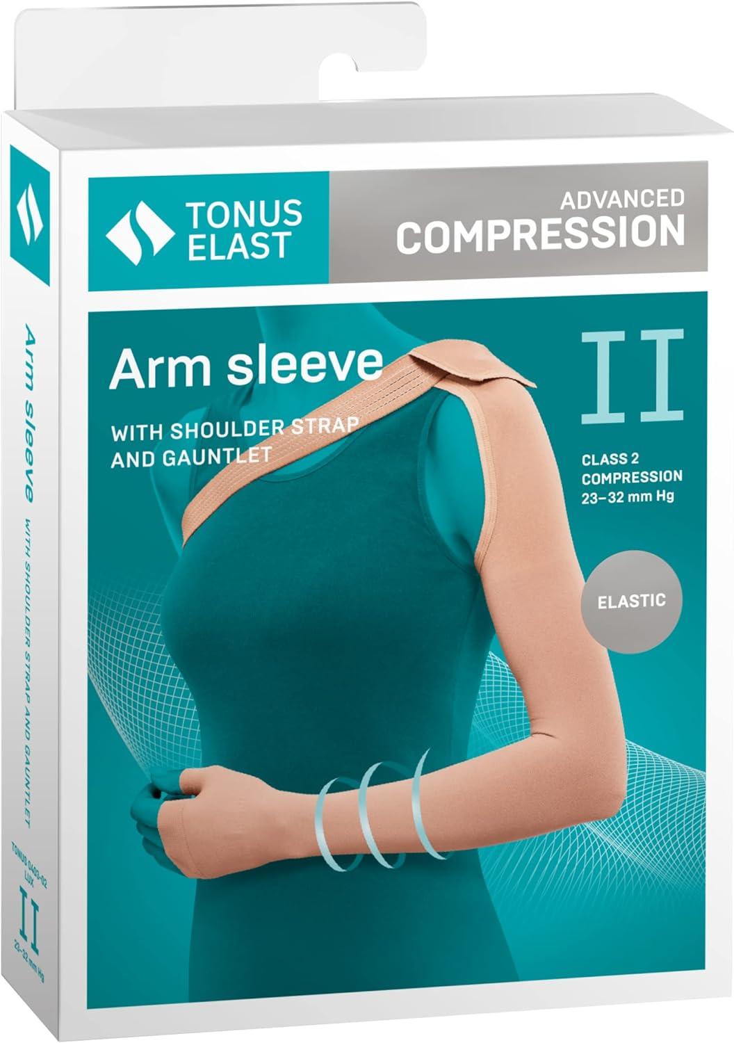 Mastectomy Compression Sleeve with Gauntlet Anti Swelling Support Arm