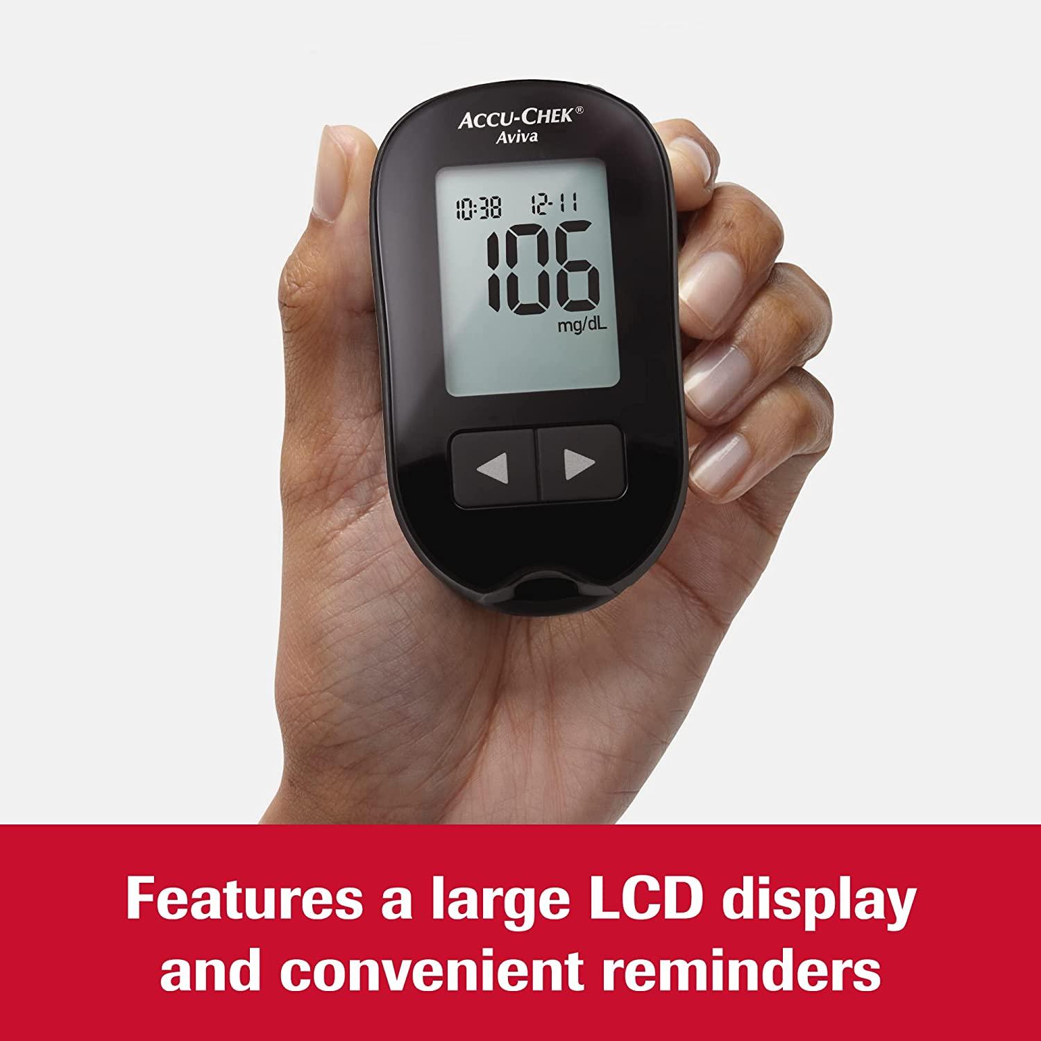 AccuChek Aviva Plus Diabetic Blood Glucose Testing Meter