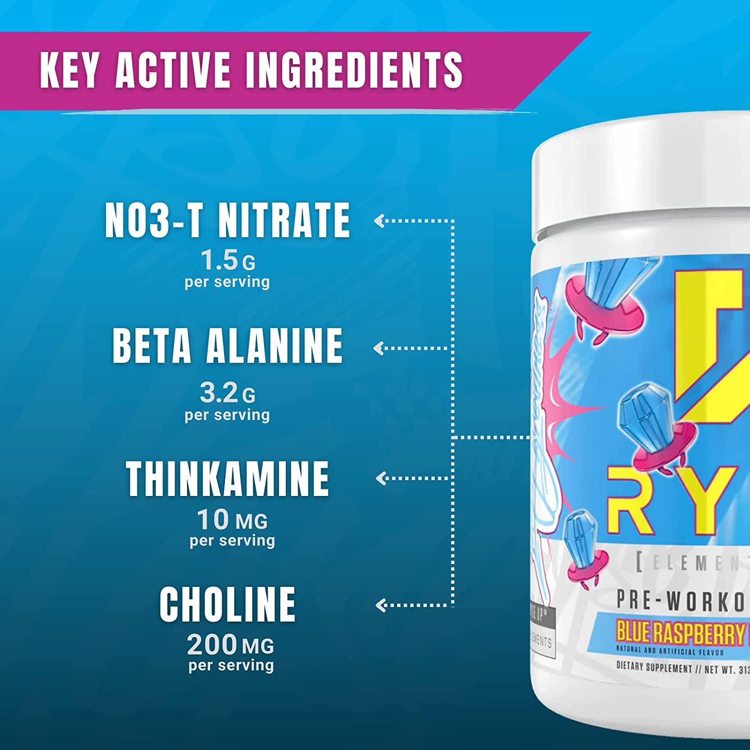 Ryse Element Series PreWorkout Everyday PreWorkout Beta Alanine