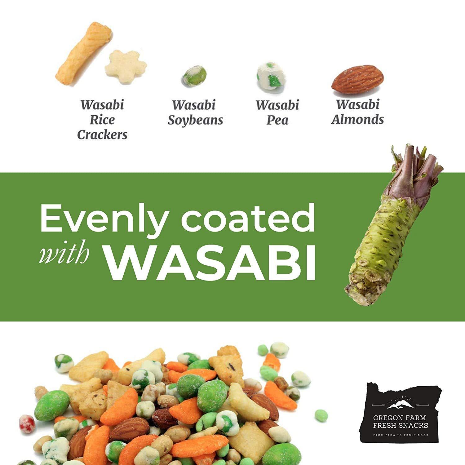 Oregon Farm Fresh Snacks Wasabi Pea Mix and Crackers Locally Sourced