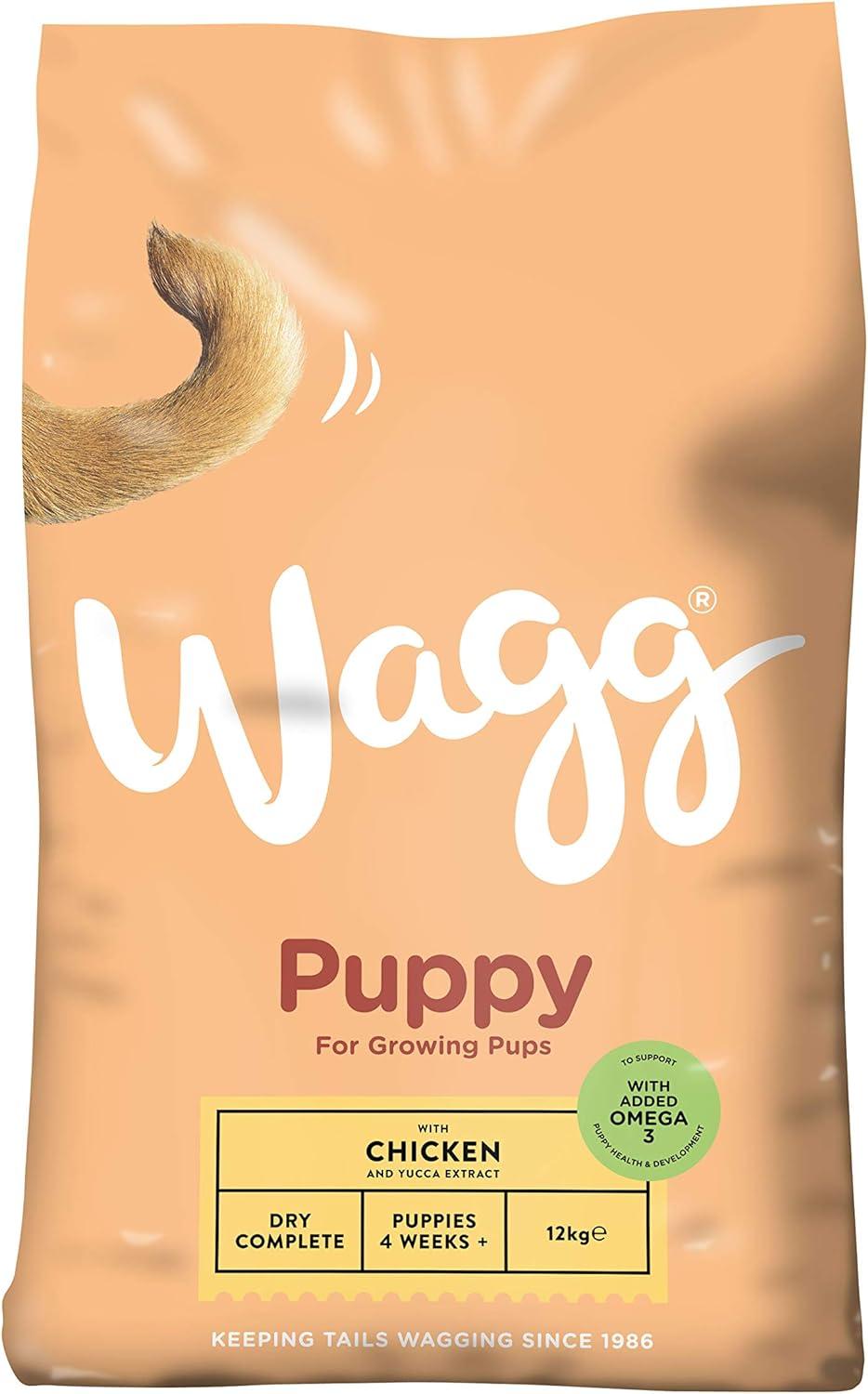 Wagg Complete Puppy Dry Dog Food Turkey & Rice 12kg - For Growing ...