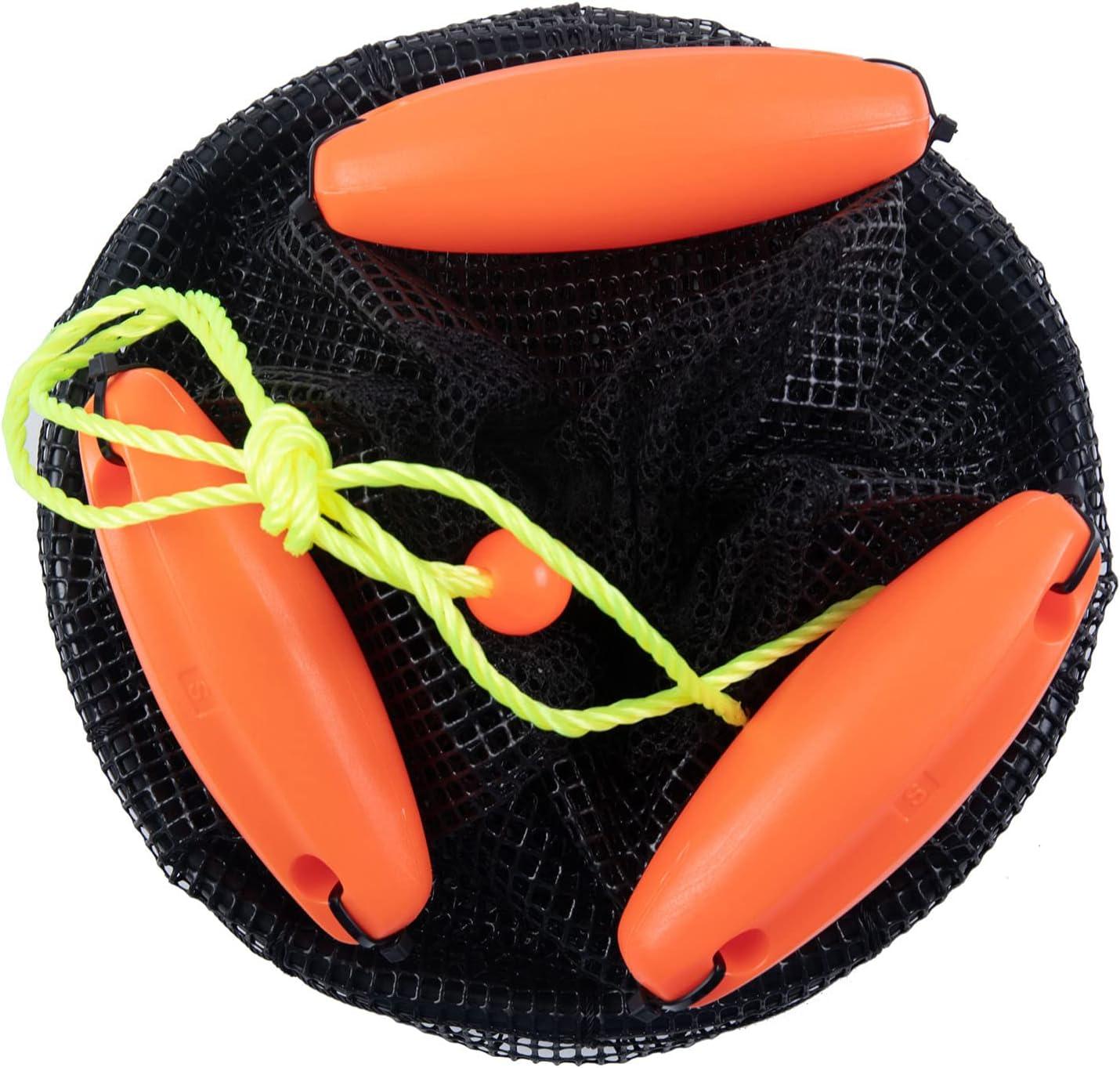 Foldable Floating Fishing Basket for Caught Fish, Portable Collapsible Mesh  Fishing Bait Storage Cage Fishing Bucket 