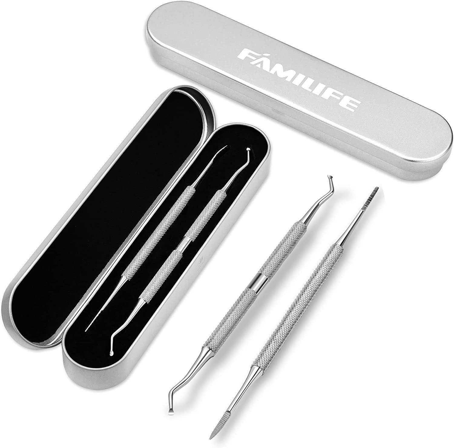 FAMILIFE Ingrown Toenail File and Lifter, 2pcs Ingrown Toenail Tool