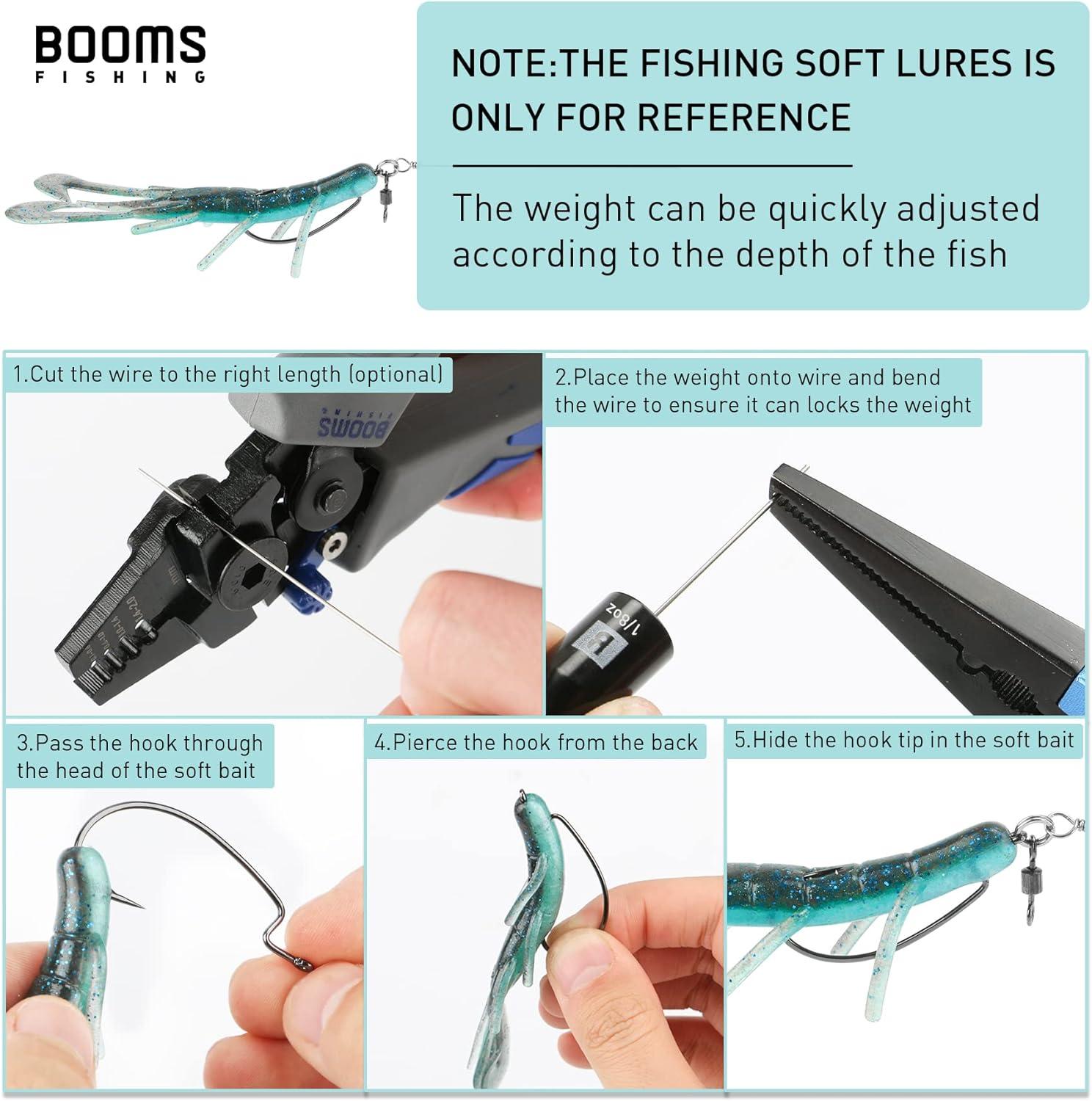 Booms Fishing TR1 Tokyo Rig Pre Rigged Punch Shot Rig Replaceable Hook  Punchshot Kit Bass Fishing Accessories Including Brass Bullet Weights EWG  Hooks Barrel Swivel Split Ring Steel Wire Bead Black_1/4oz_4pack