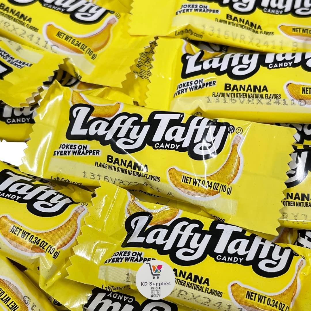 Laffy Taffy Mini Bars Chewy, Tangy, and Tasty Banana Flavor 1 lb