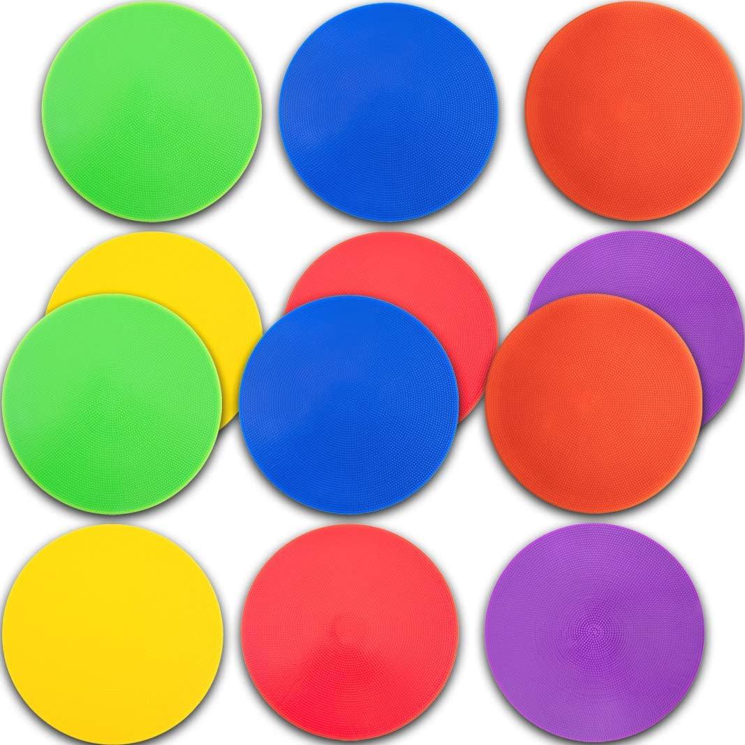 NonSlip Rubber Spot Markers 10 Inch Set of 12 for Football