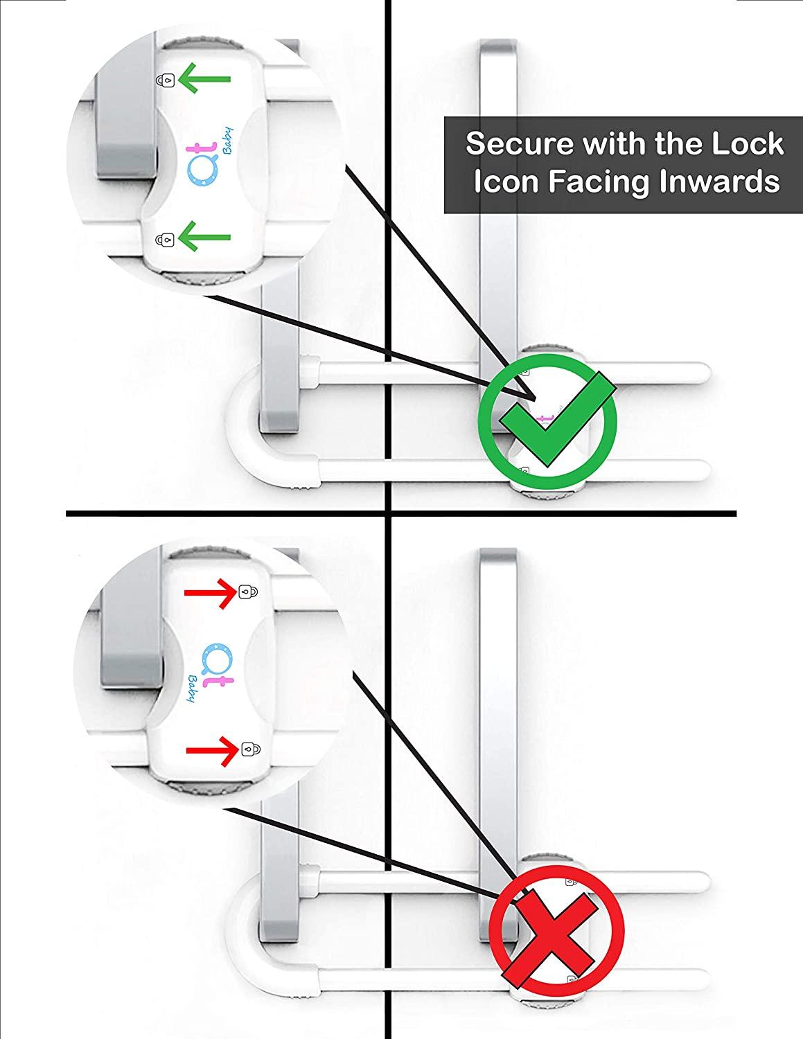 Child-proof Refrigerator Lock Adjustable U-shaped Child Safety