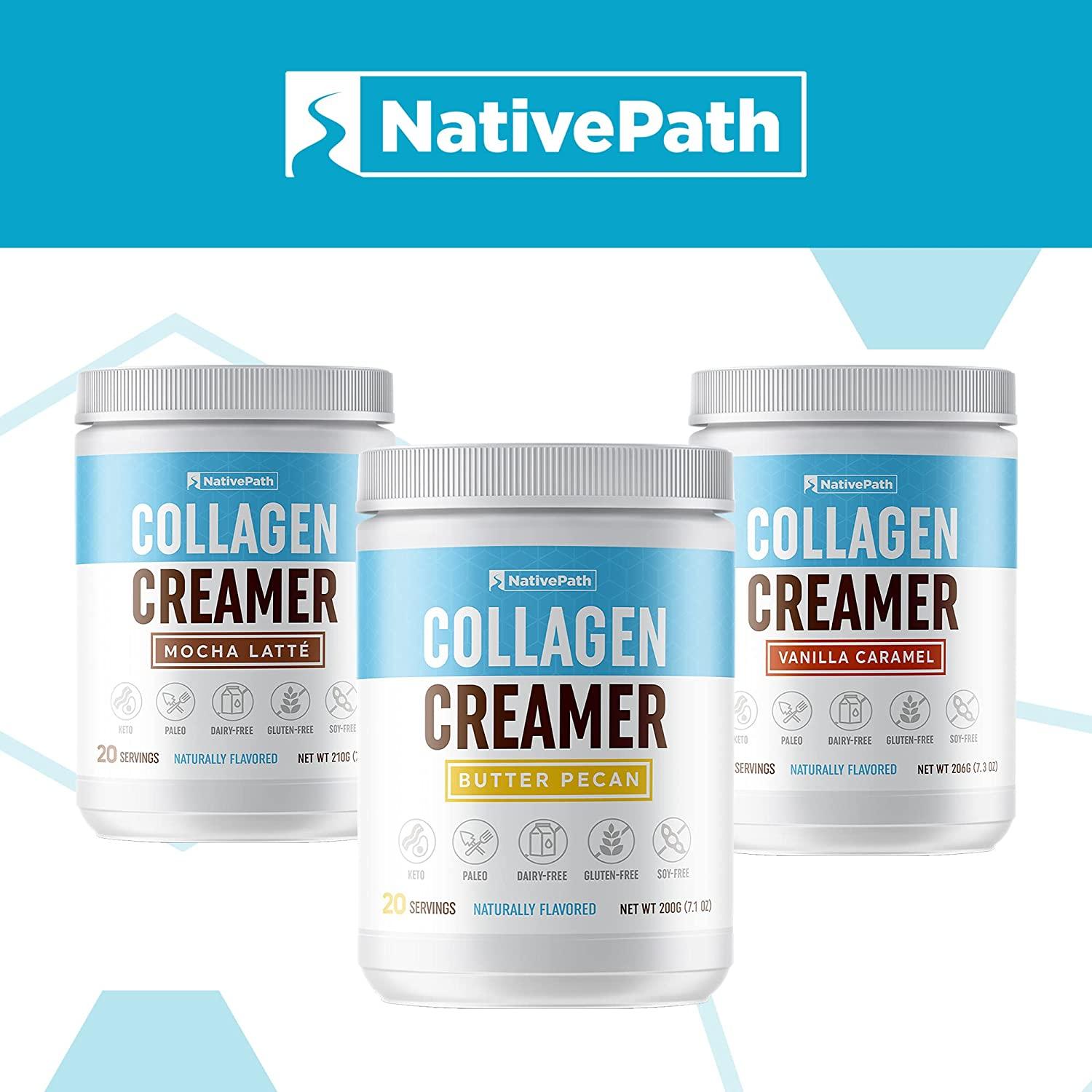 NativePath Mocha Latte Collagen Coffee Creamer Made with GrassFed