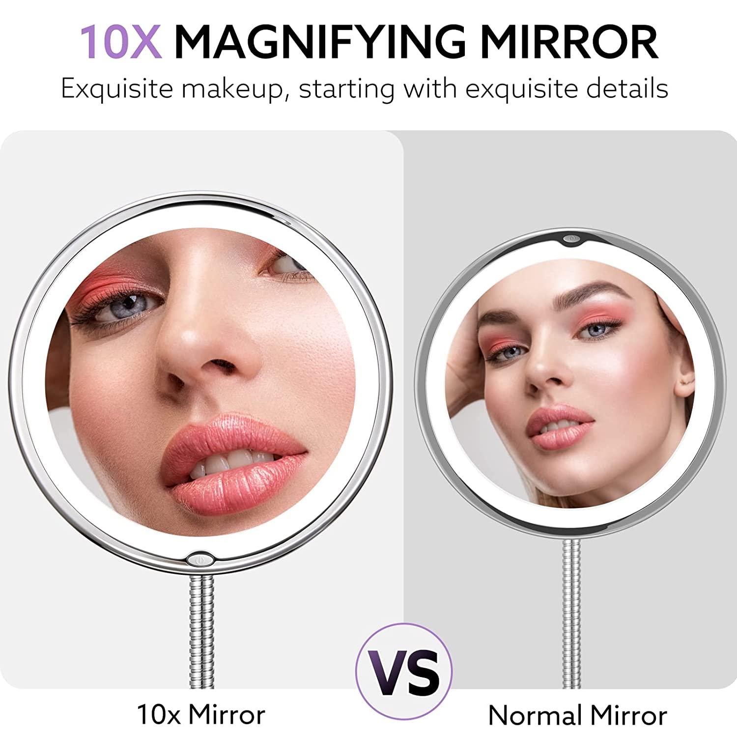 My Flexible Mirror 10x Magnification 7” Make Up Round Vanity Mirror