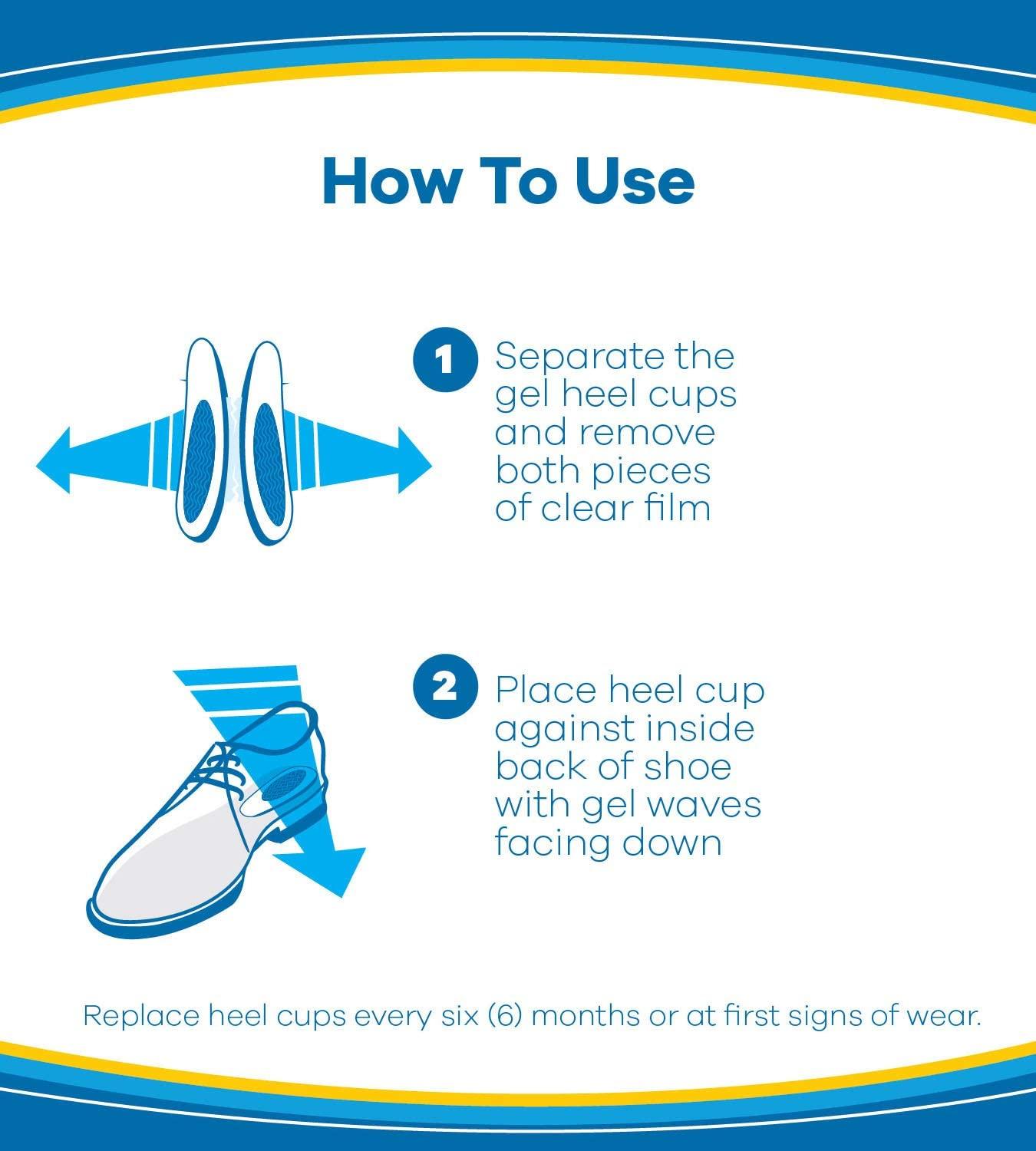 Bachelor opleiding Bekend Geld lenende Dr. Scholl's HEEL CUPS with Massaging Gel (One Size) // Heel Protection  with All-Day Shock Absorption to Relieve and Prevent Heel Pain 1