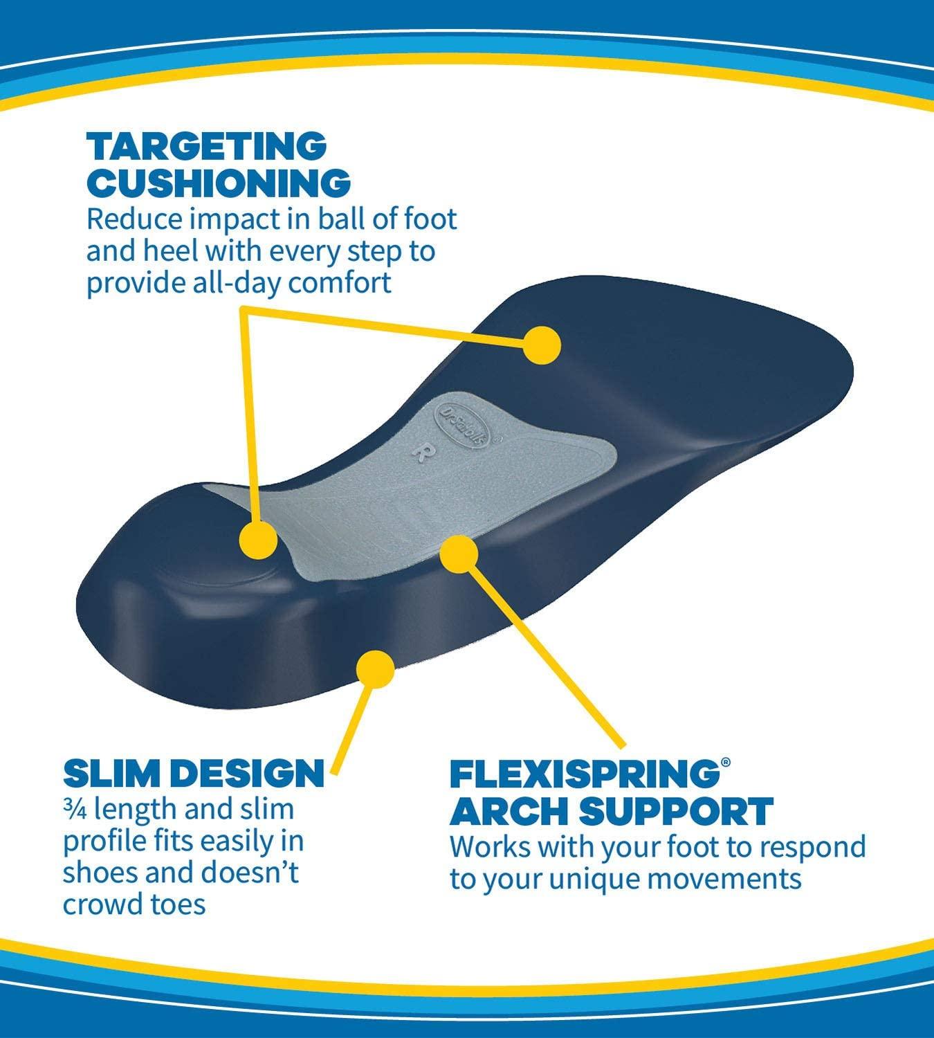 Dr. Scholl s Tri Comfort Insoles Heel Arch Ball of Foot Support Women s 6 10