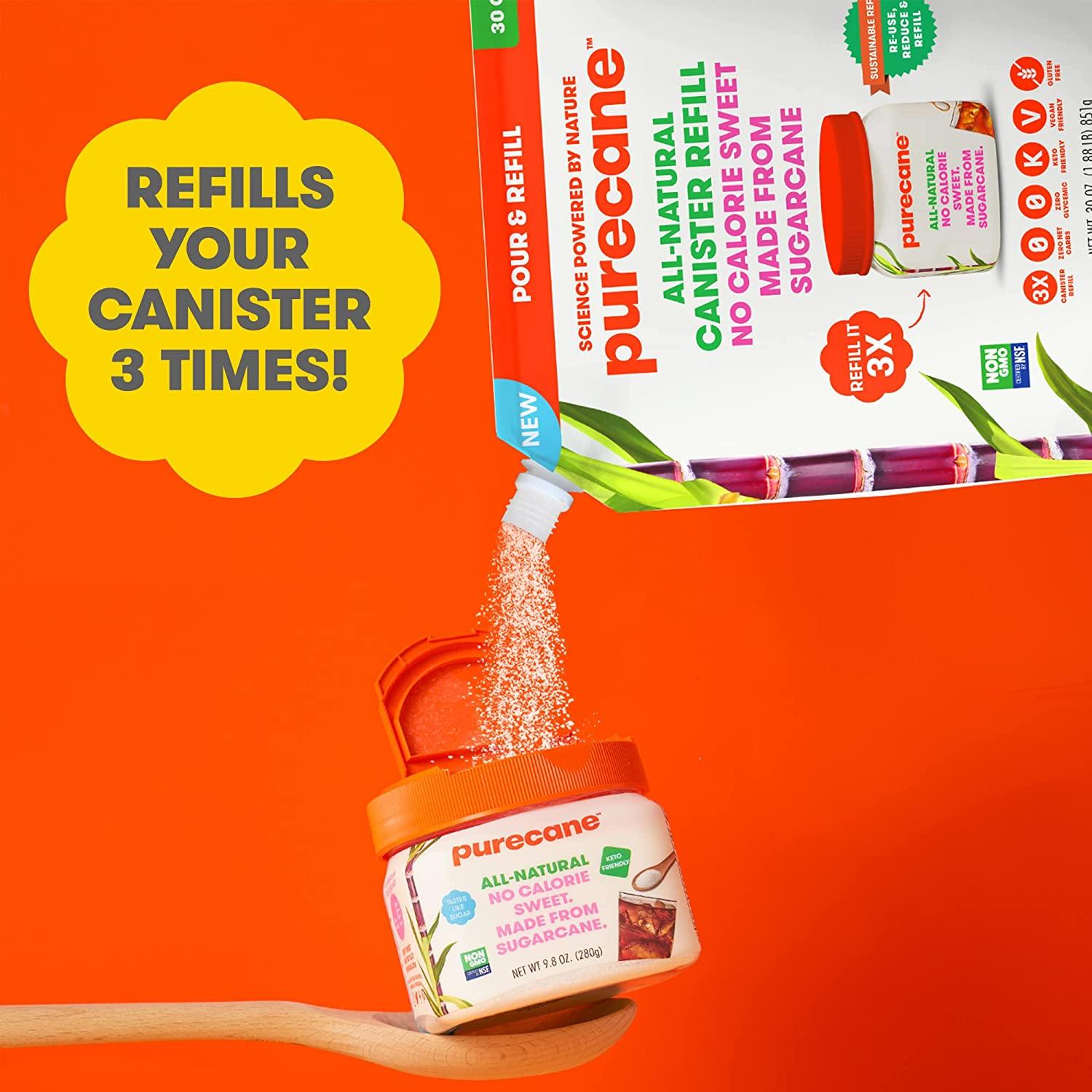 Purecane, Spoonable Family Canister, Zero Calorie Confectioners