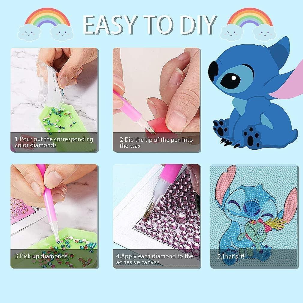 Disney Diamond Painting Stickers Kits For Kids 5D DIY Cartoon