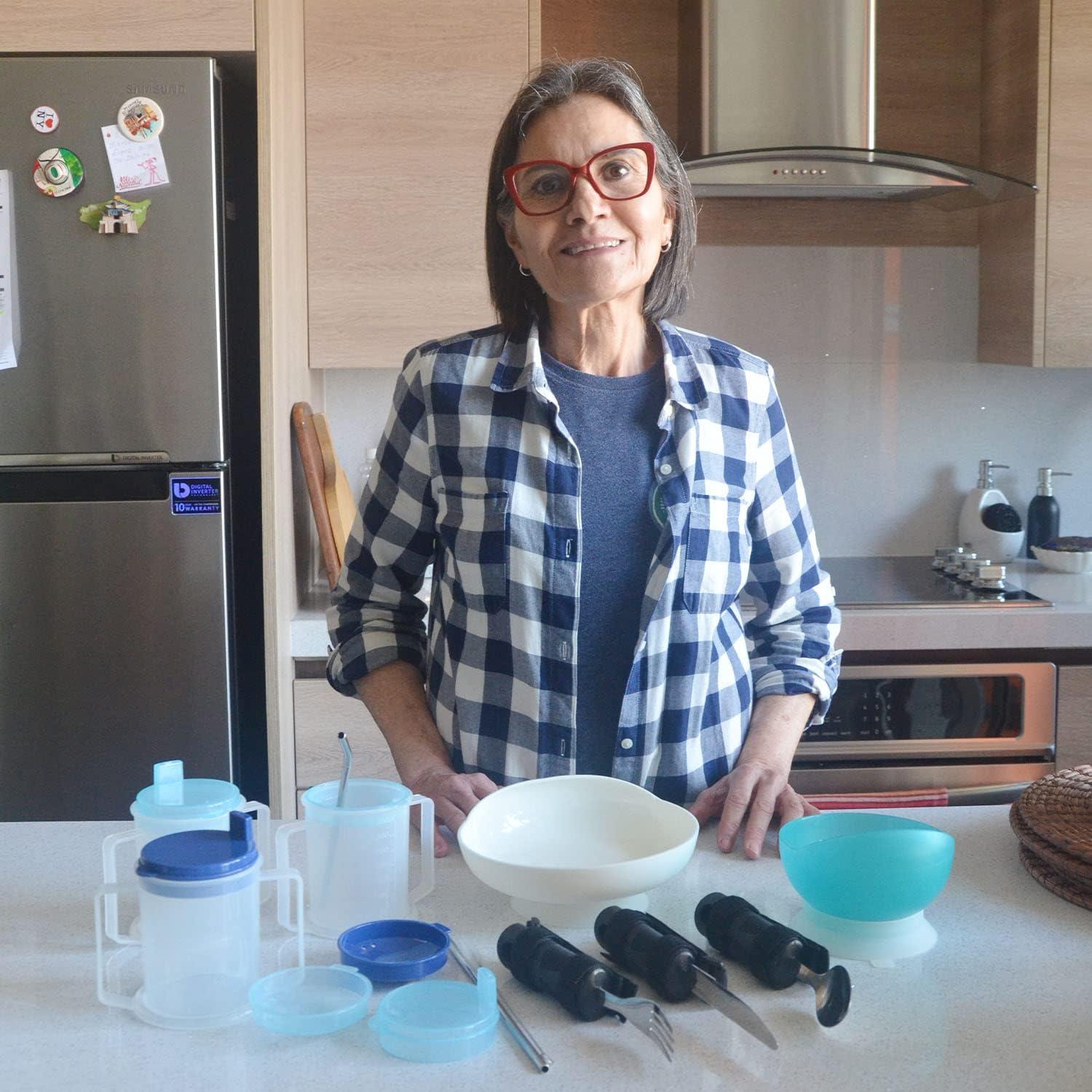 HighLow Scoop Bowl with Suction Base Adaptive SelfFeeding Dish for