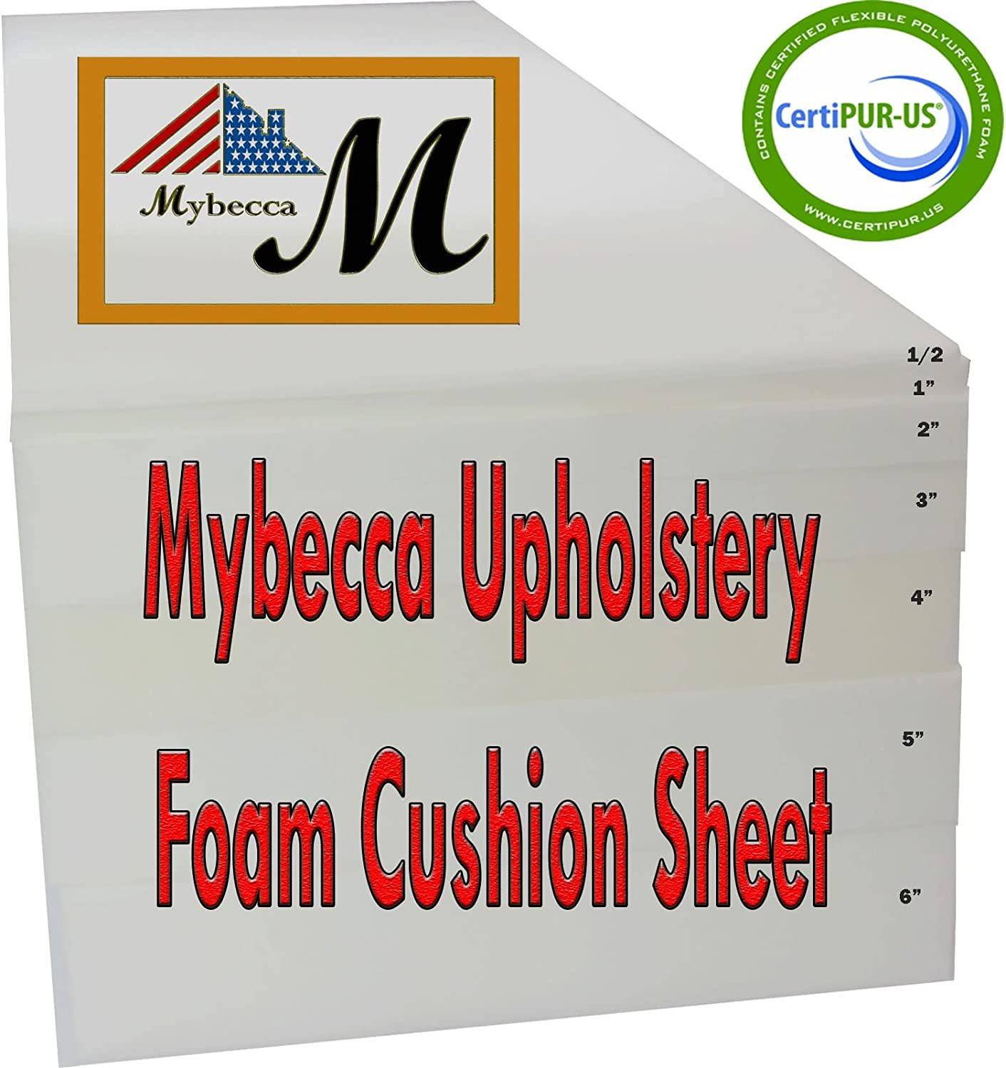 Mybecca 1/2 X 24 X 72 Regular Density Urethane Upholstery Foam