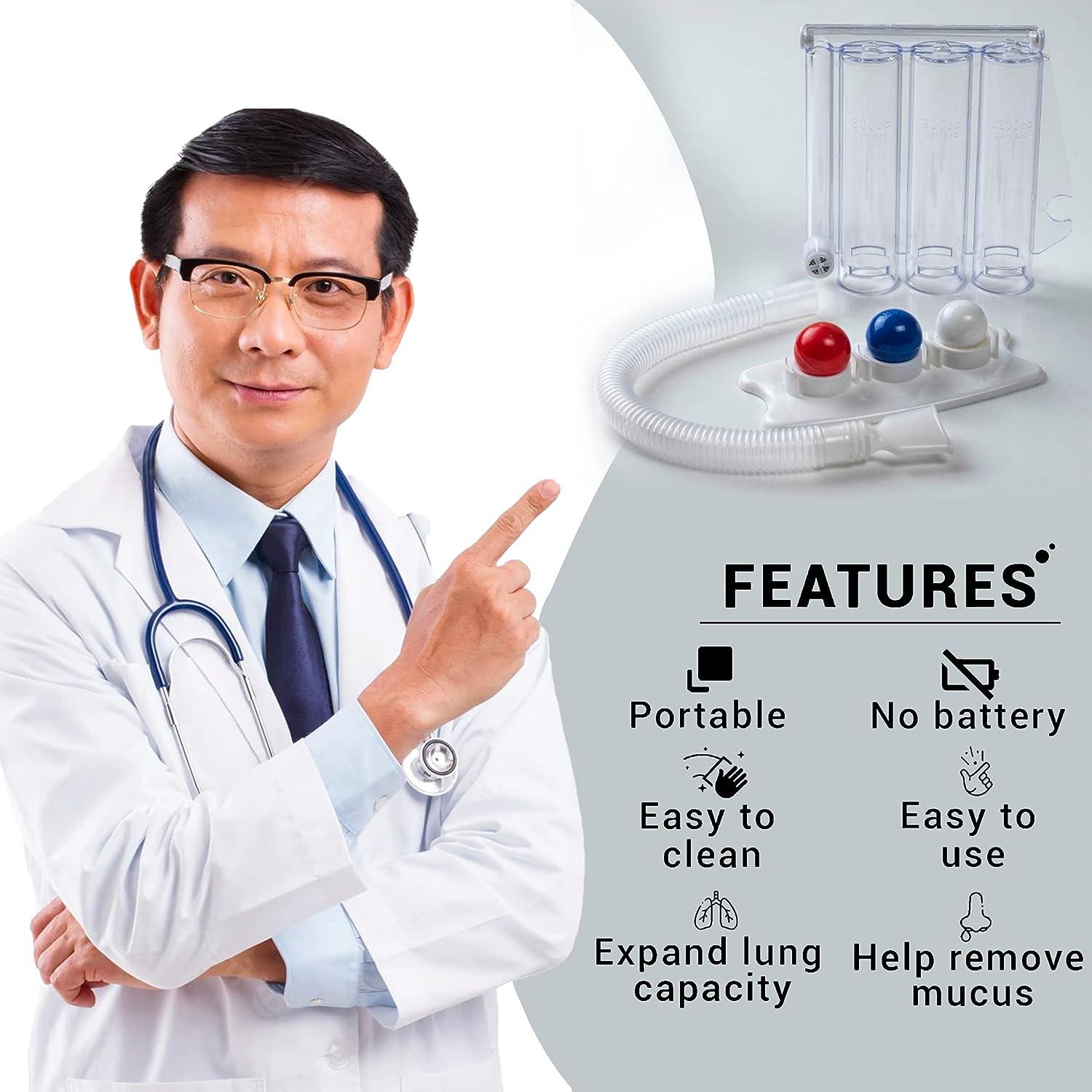 ALRIER Deep Breathing Respiratory Exerciser Lung Health Breath