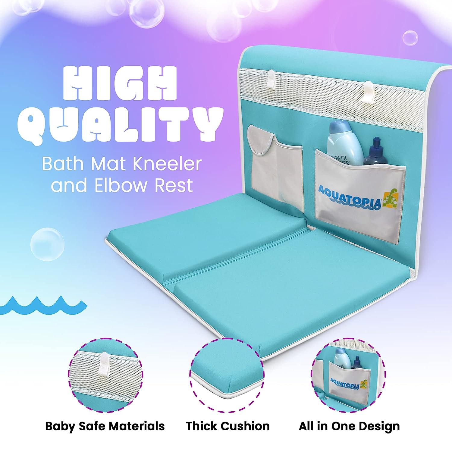 Aquatopia Safety Bath-Time Cushioned Kneeler & Elbow Rest Set - Blue ...