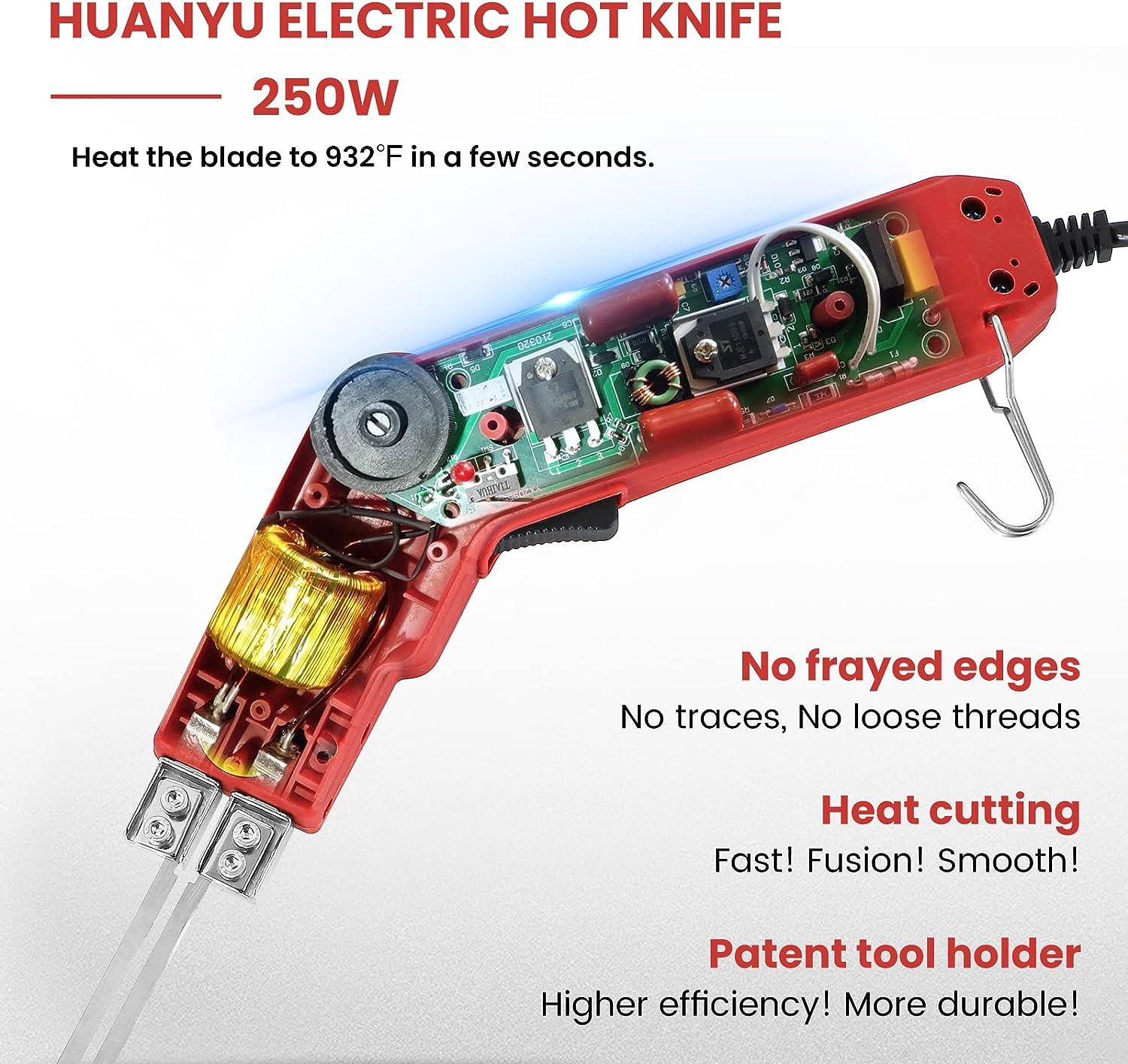  Huanyu Hot Cutter Knife 250W 10in Straight Knife,  Foam/Styrofoam Cutting Tool up to 932℉ Continuous Working, for Foam  Carving/Sponge/Rope/DIY Sculpture : Arts, Crafts & Sewing