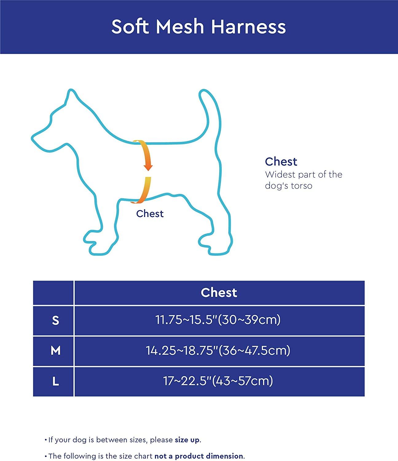G-Pattern Adjustable Mesh Dog Harness Large