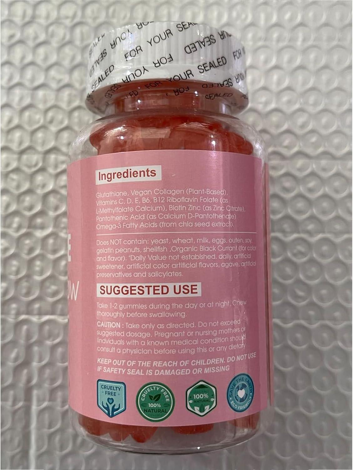 Glutathione Collagen Glow Glutathione Collagen Glow Gummies Collagen Gummies  for Women Skin Care Korean Collagen Gummies to Rejuvenate Your Skin (3PCS)  | Buy Now with Express International Delivery