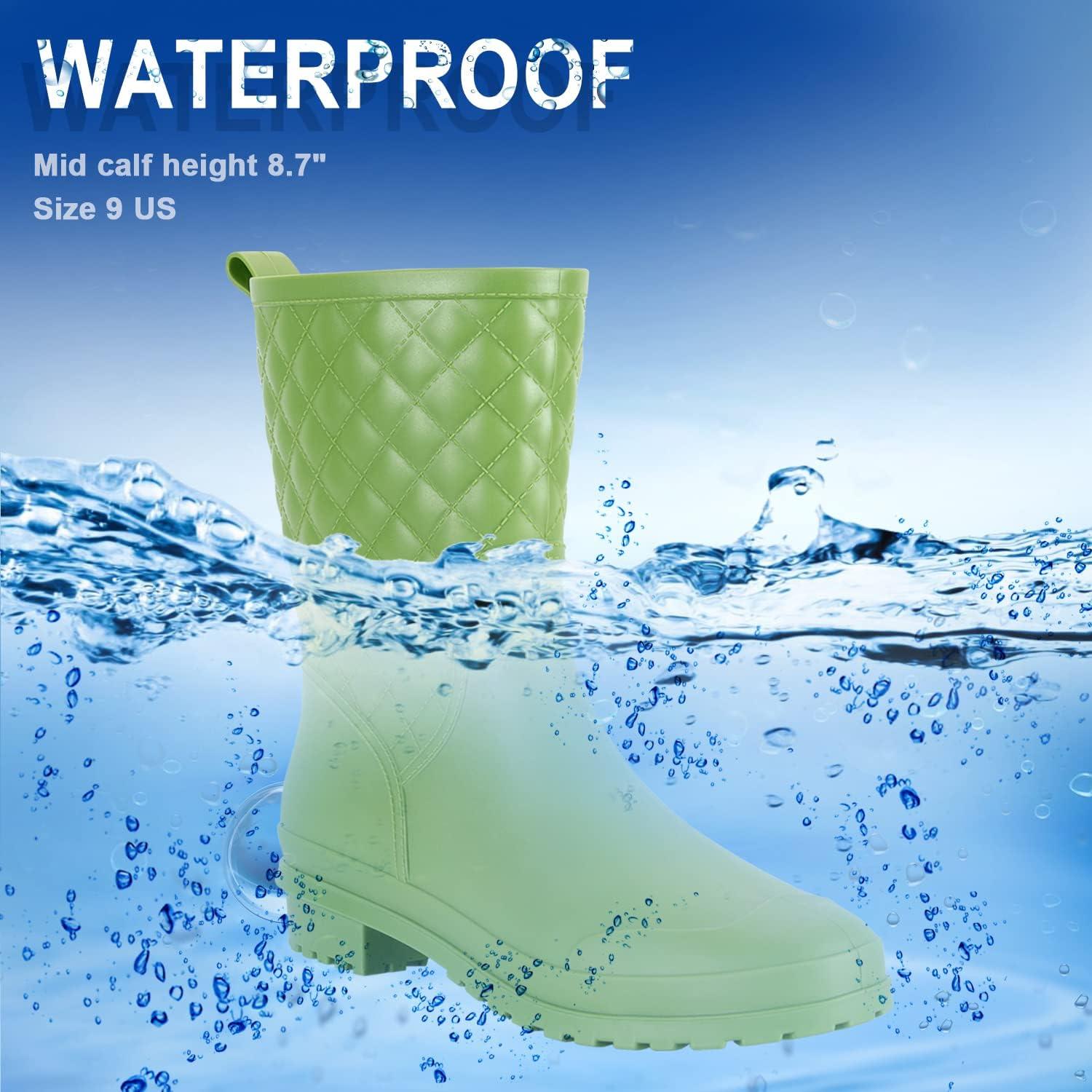 Green rain cheap booties