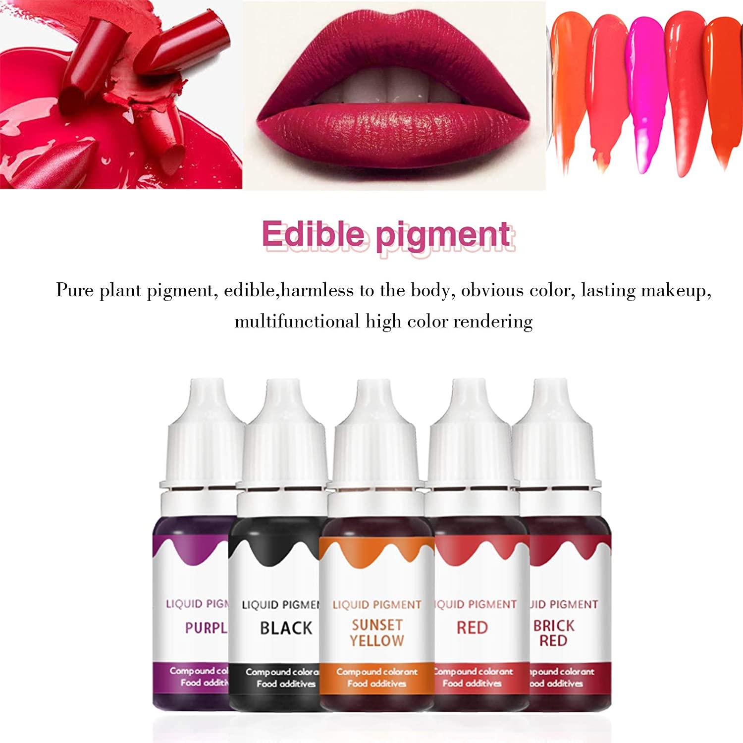 KYDA 12 Colors Lipstick Liquid Pigment Set Pure PlantBased Dye for