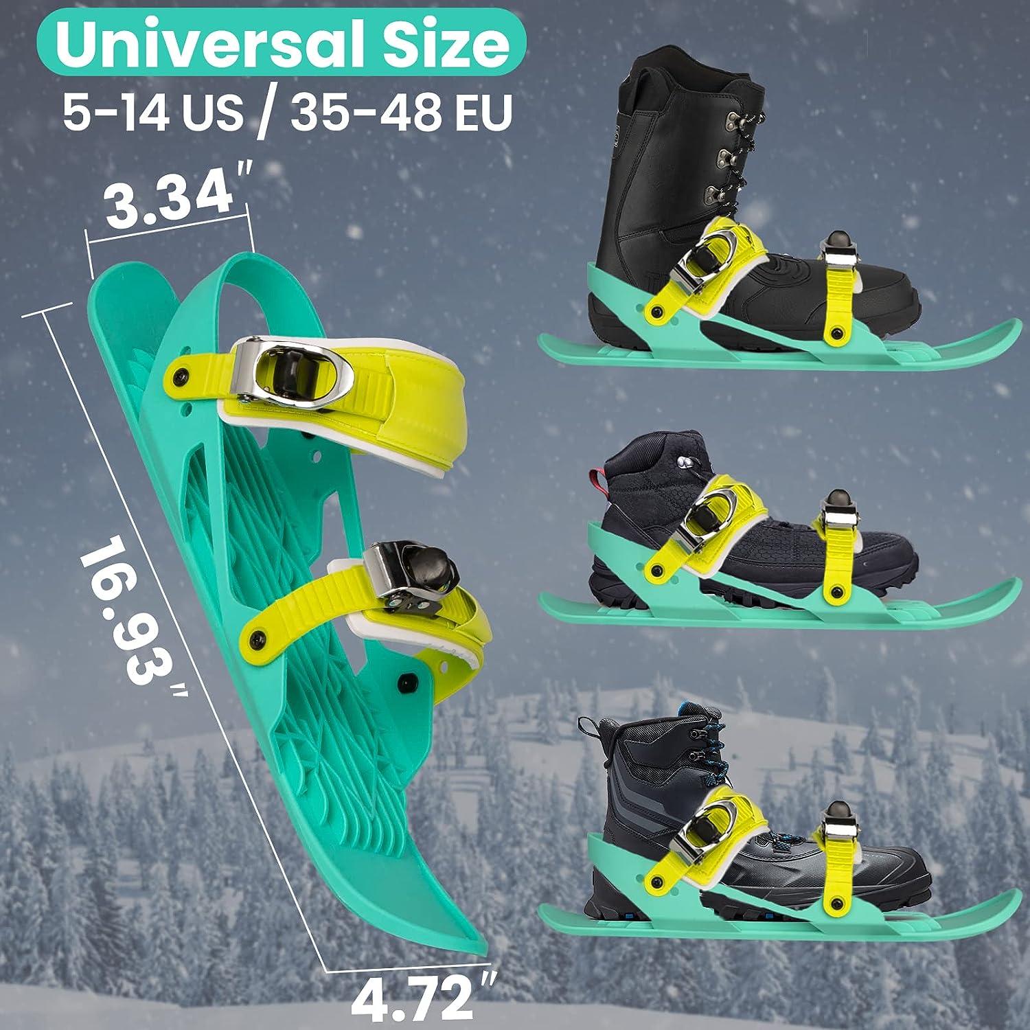 UPBUD Short Mini Ski Skates, 2022 Adjustable Winter Snowskates Snowblades Skiboards Outdoor Ski Shoes for Winter Sport Skiing Equipment Gre 並行輸入品 UPBUD Adjustable Short Mini Ski Skates - Winter Snowskates for Adults |  Green Outdoor Ski Shoes for Sport Skiing