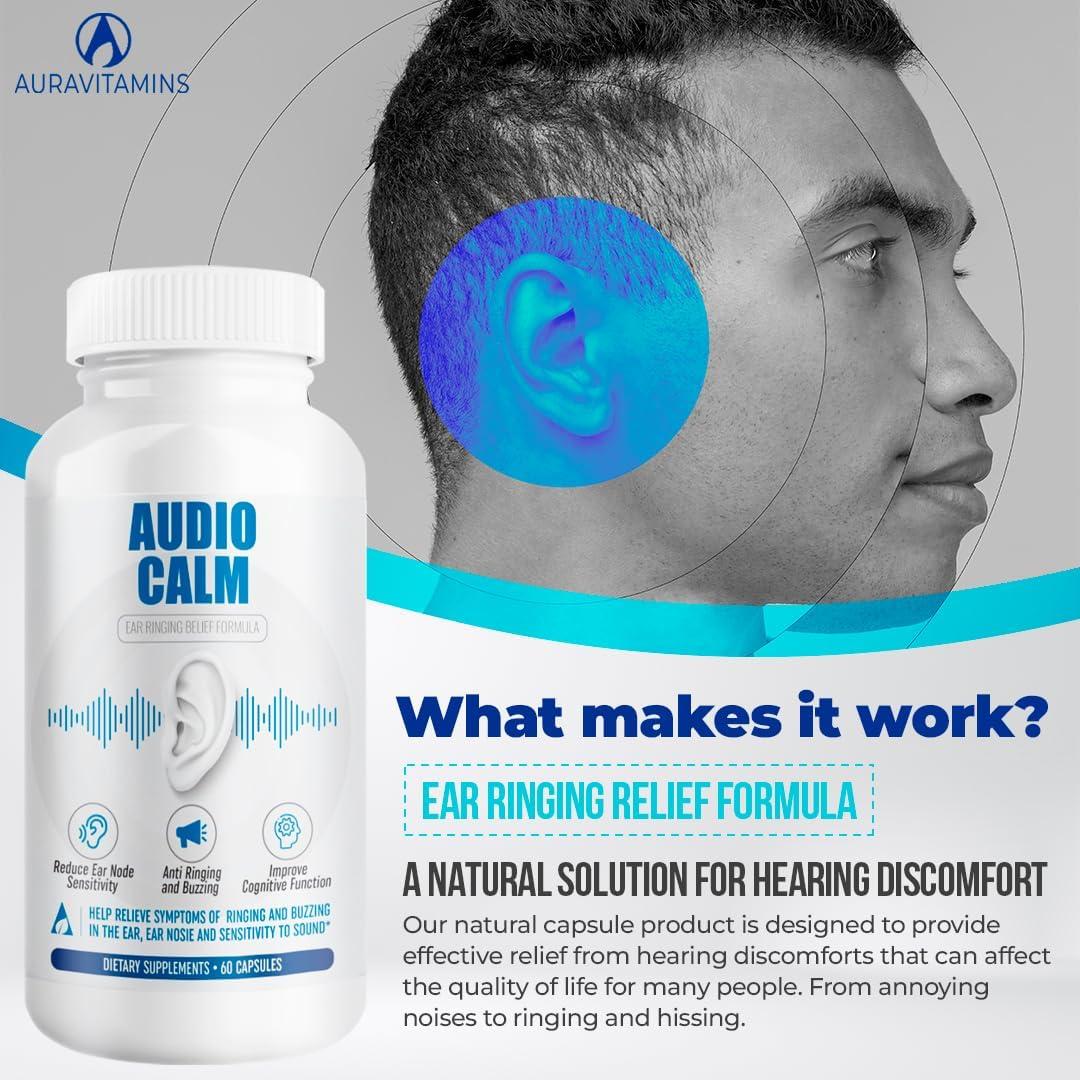 Audio Calm Natural Tinnitus Relief Supplement Stop Ear Ringing